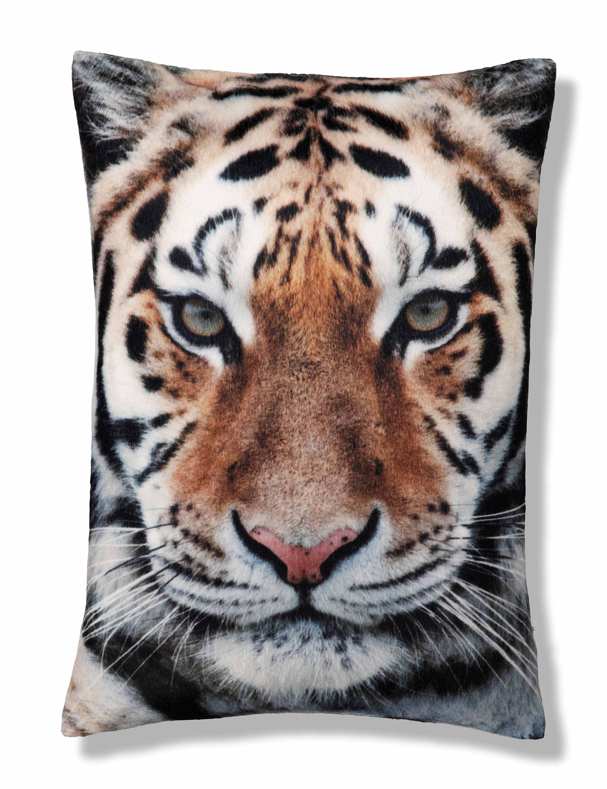 Velvet Tiger Print Cushion 1 of 1