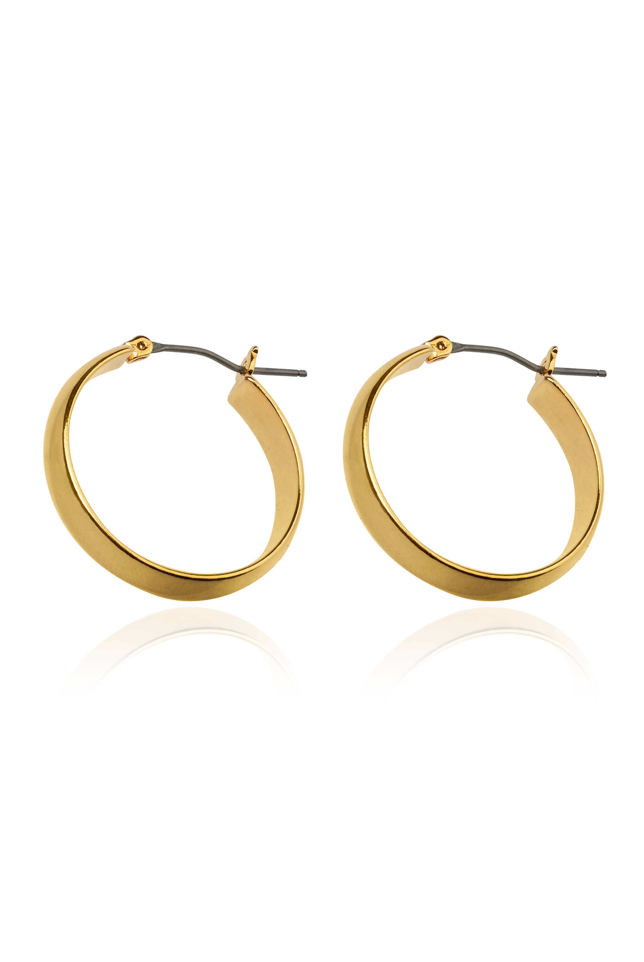 Gold Plated Simple Hoop Earrings 1 of 3