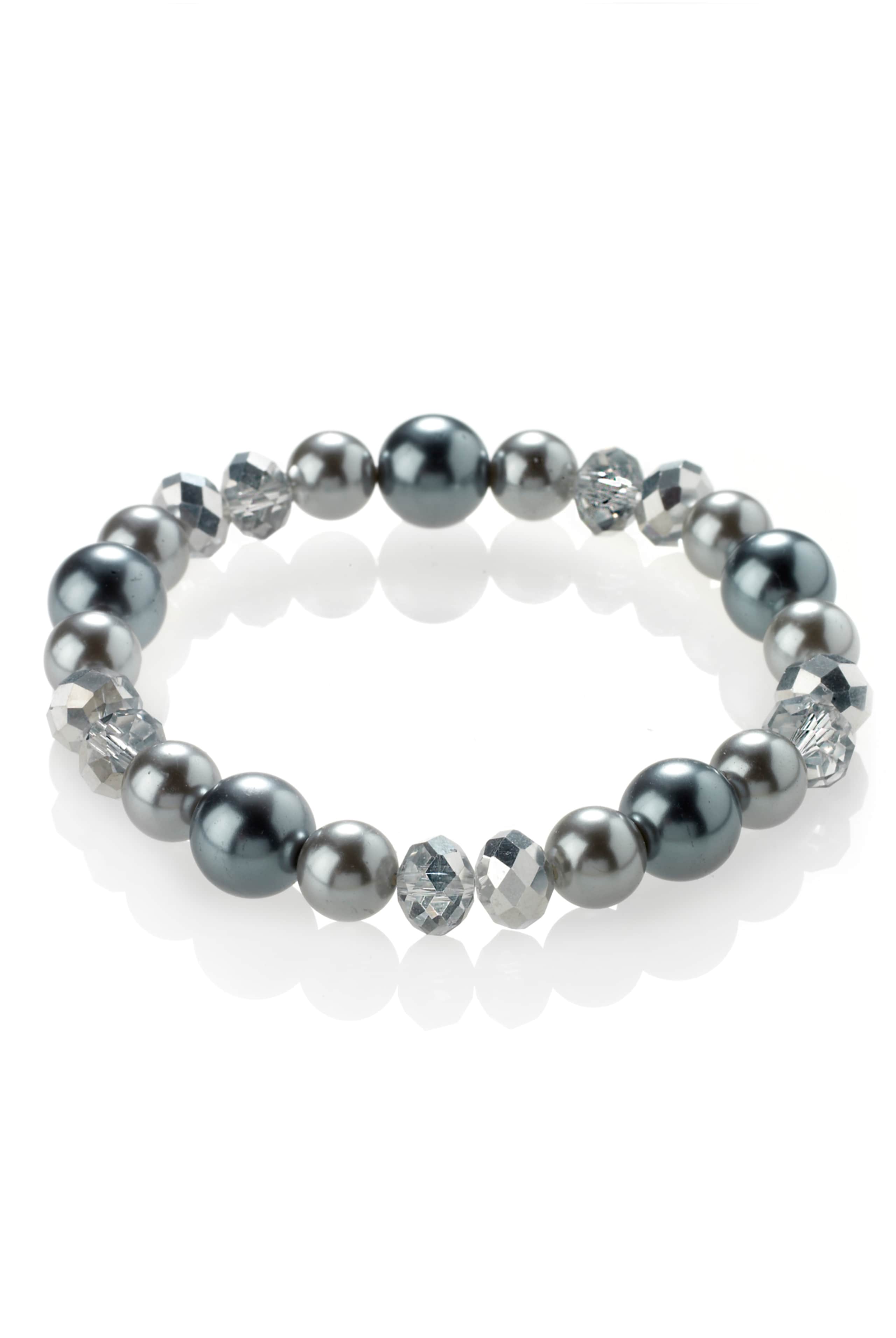 Pearl Effect Sparkle Bead Stretch Bracelet 1 of 1