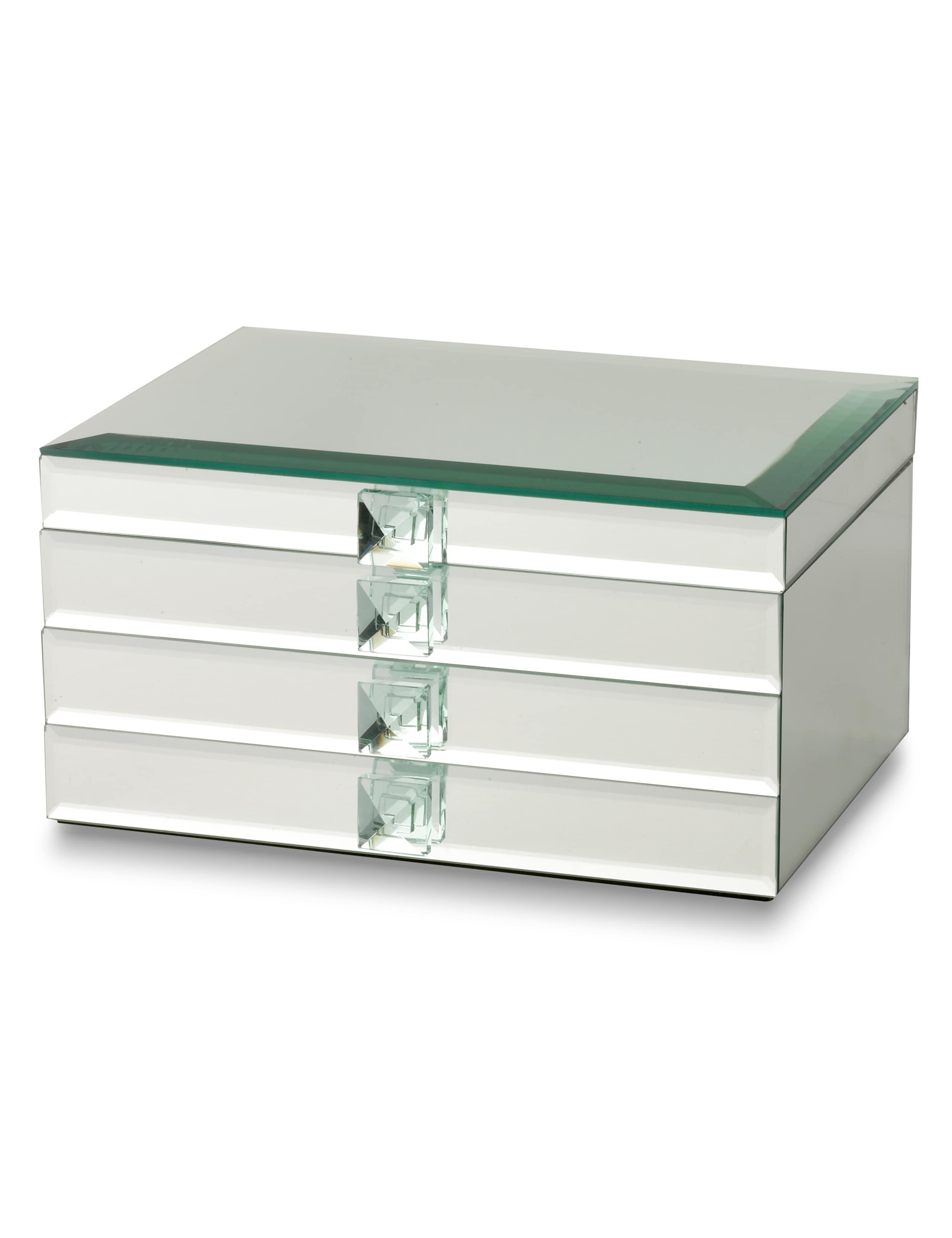 Rectangular Mirrored Large Jewellery Box 1 of 2