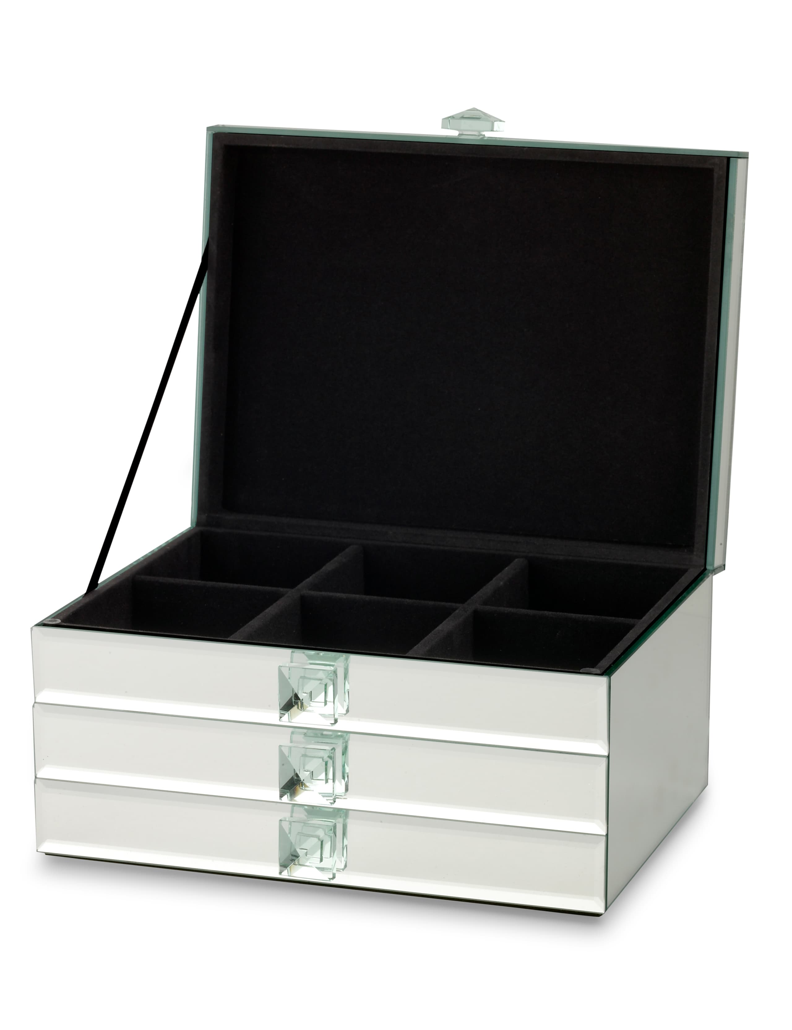 Rectangular Mirrored Large Jewellery Box 2 of 2