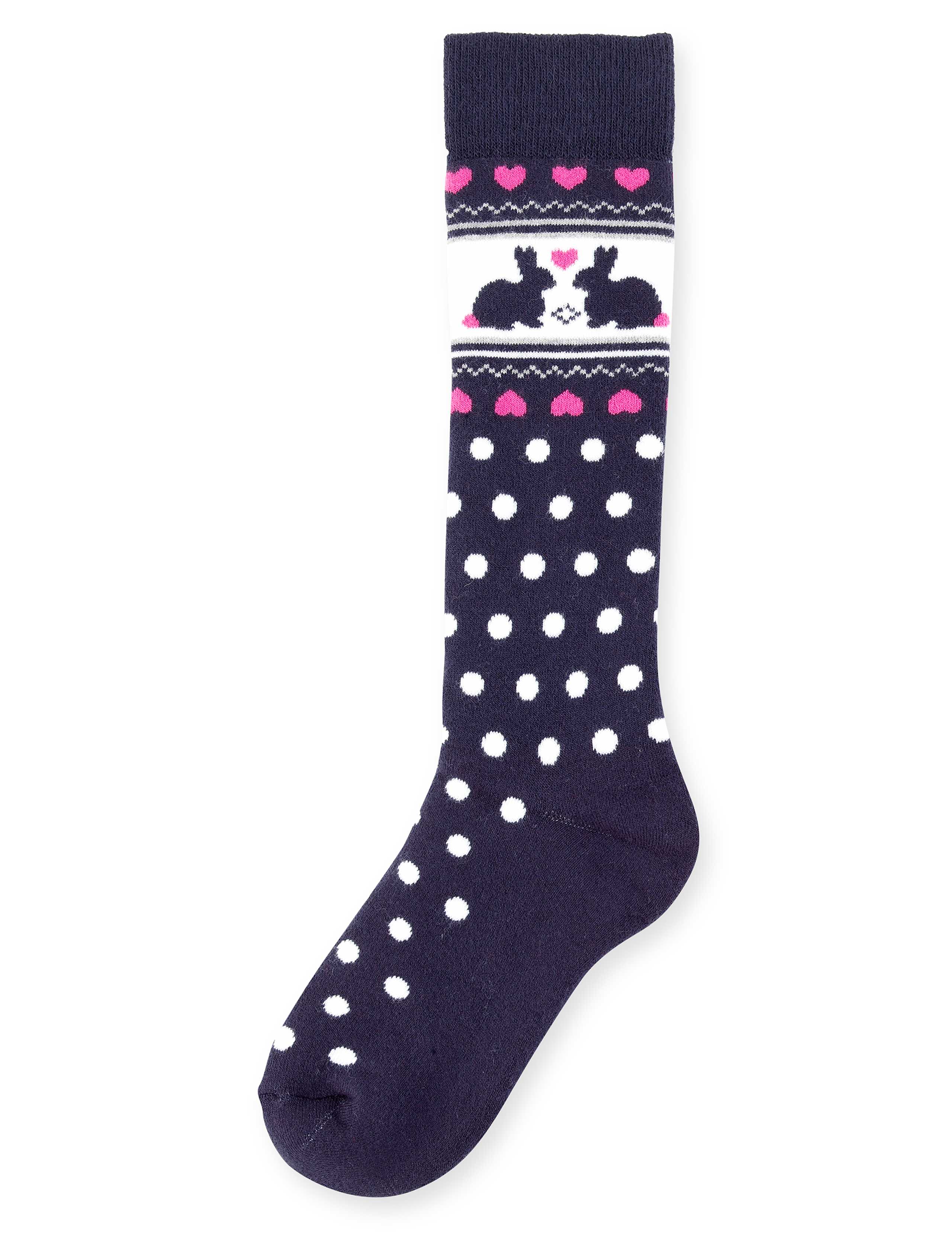 2 Pairs of Cotton Rich Thermal Heart Welly Socks 2 of 3