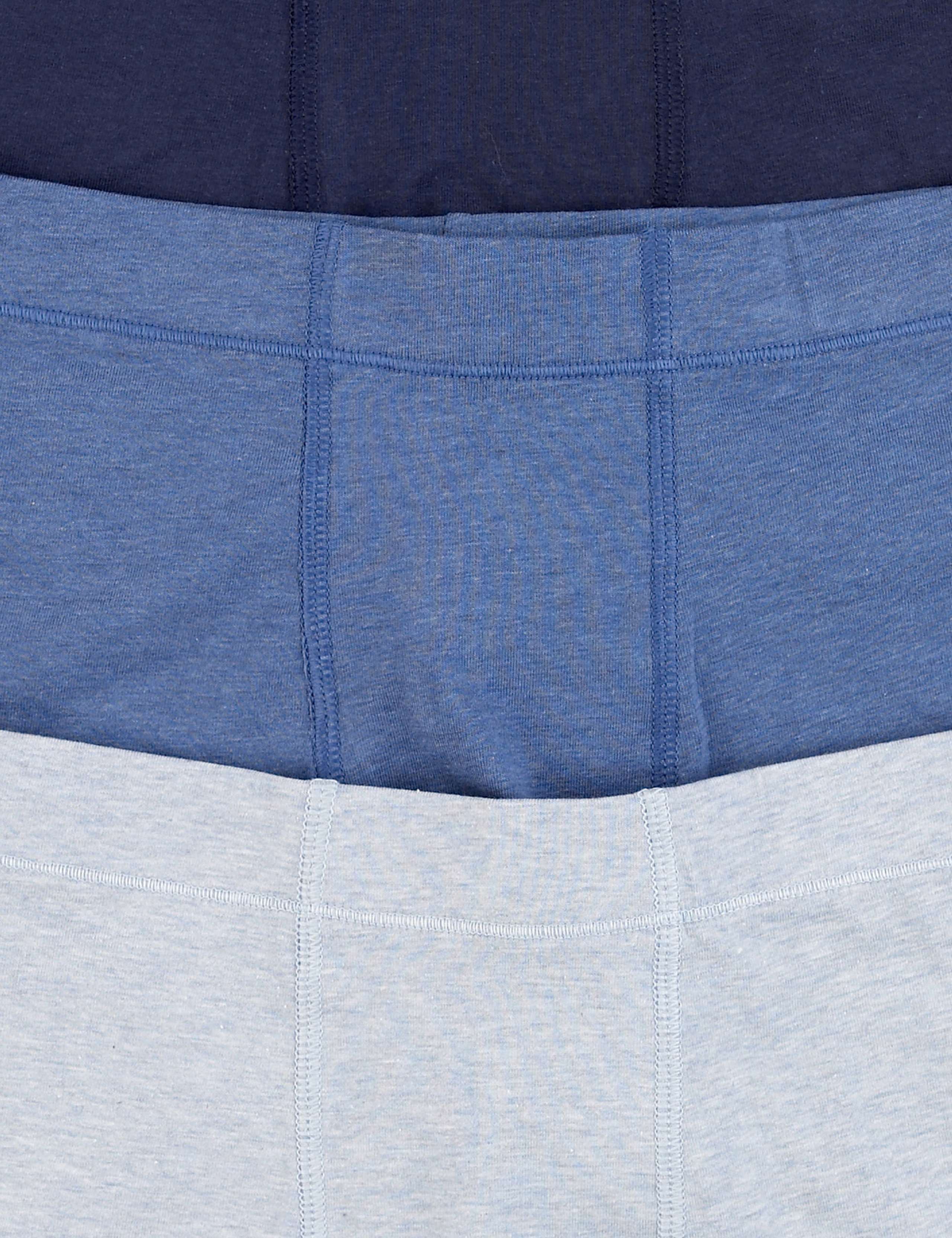 3 Pack Cotton Rich Assorted Marl Trunks 2 of 2