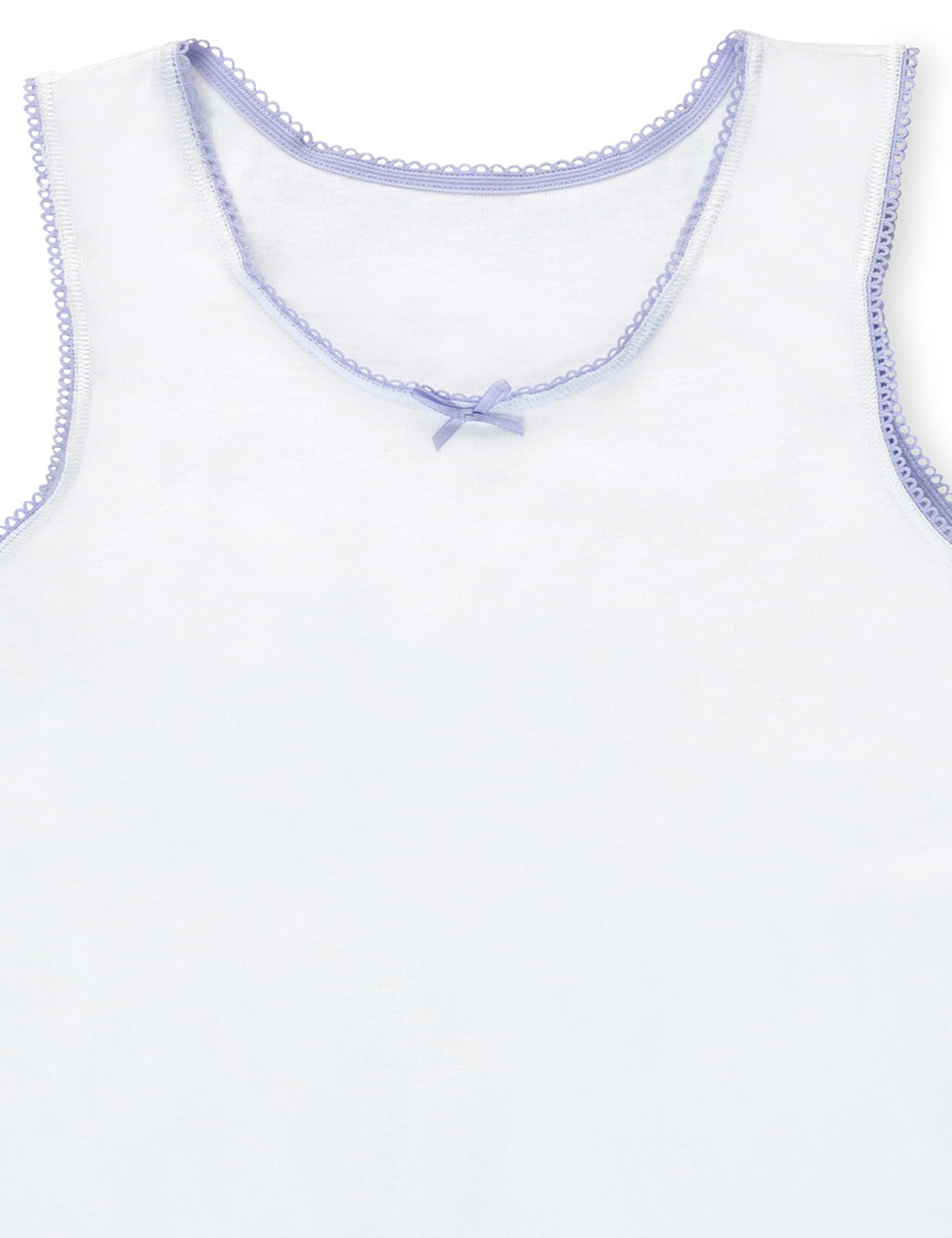 Pure Cotton Scallop Trim Vests (1-16 Years) 2 of 2