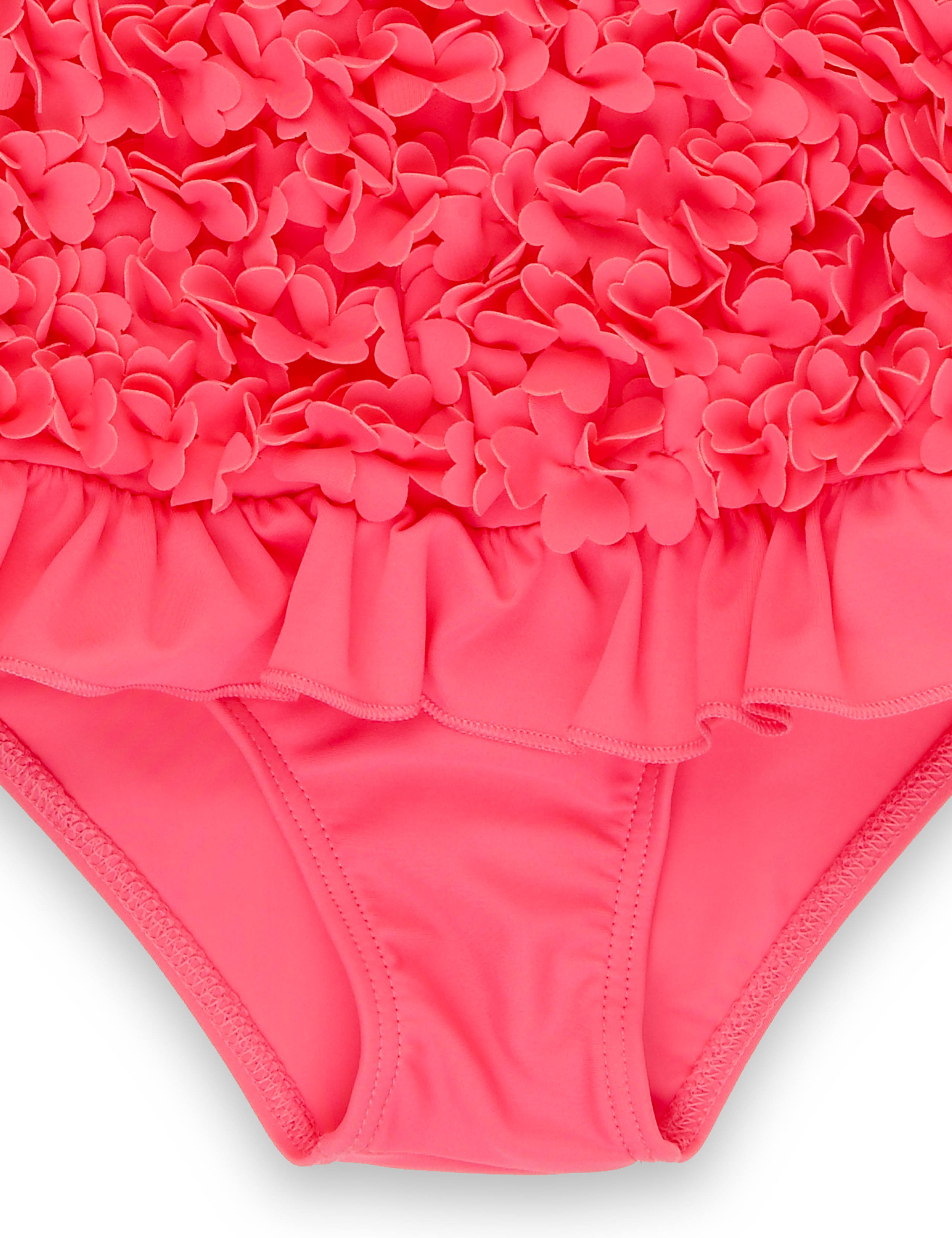 Halterneck 3D Effect Floral Corsage Swimsuit with Chlorine Resistant (1-7 Years) 4 of 4