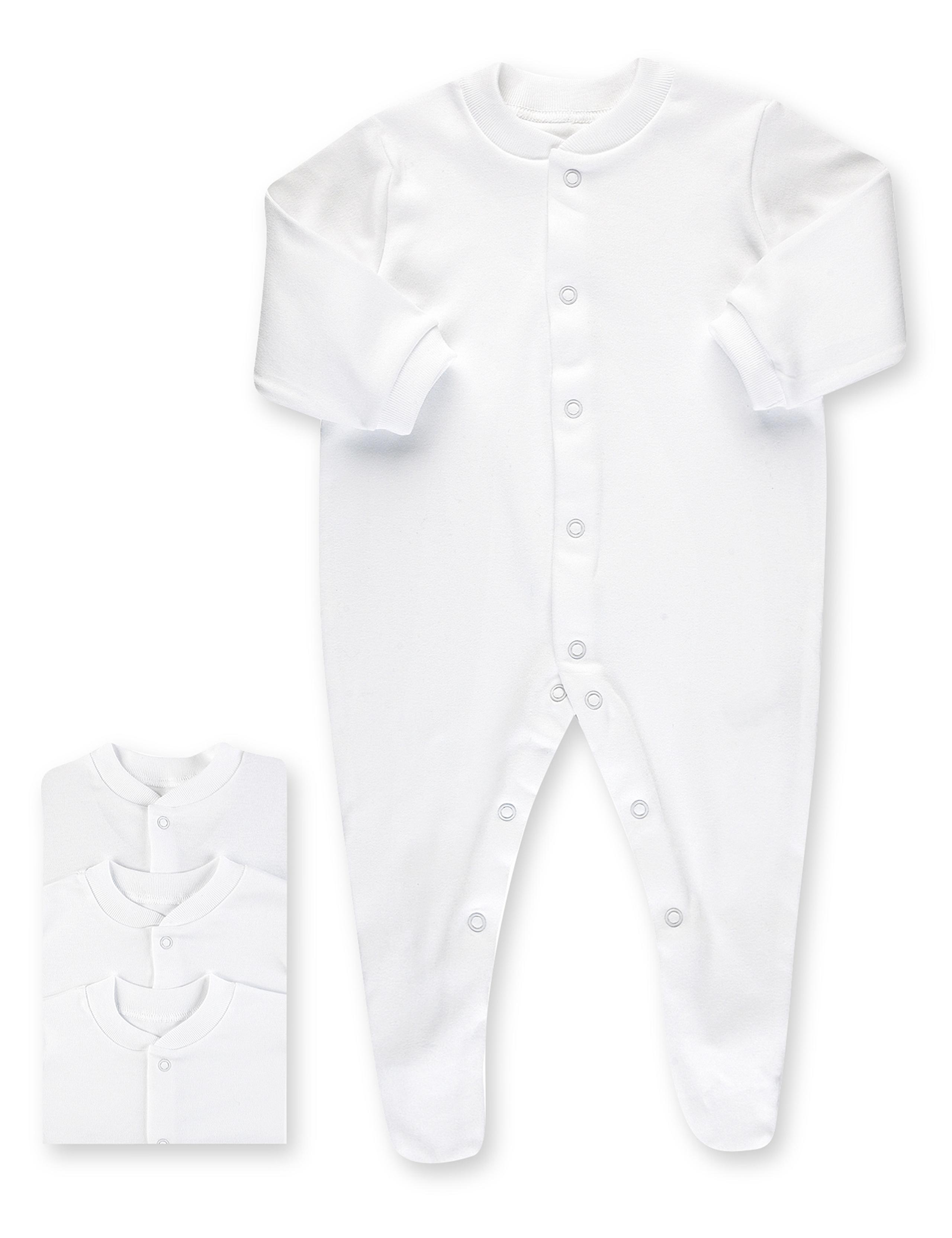 3 Pack Pure Cotton Sleepsuits 1 of 2