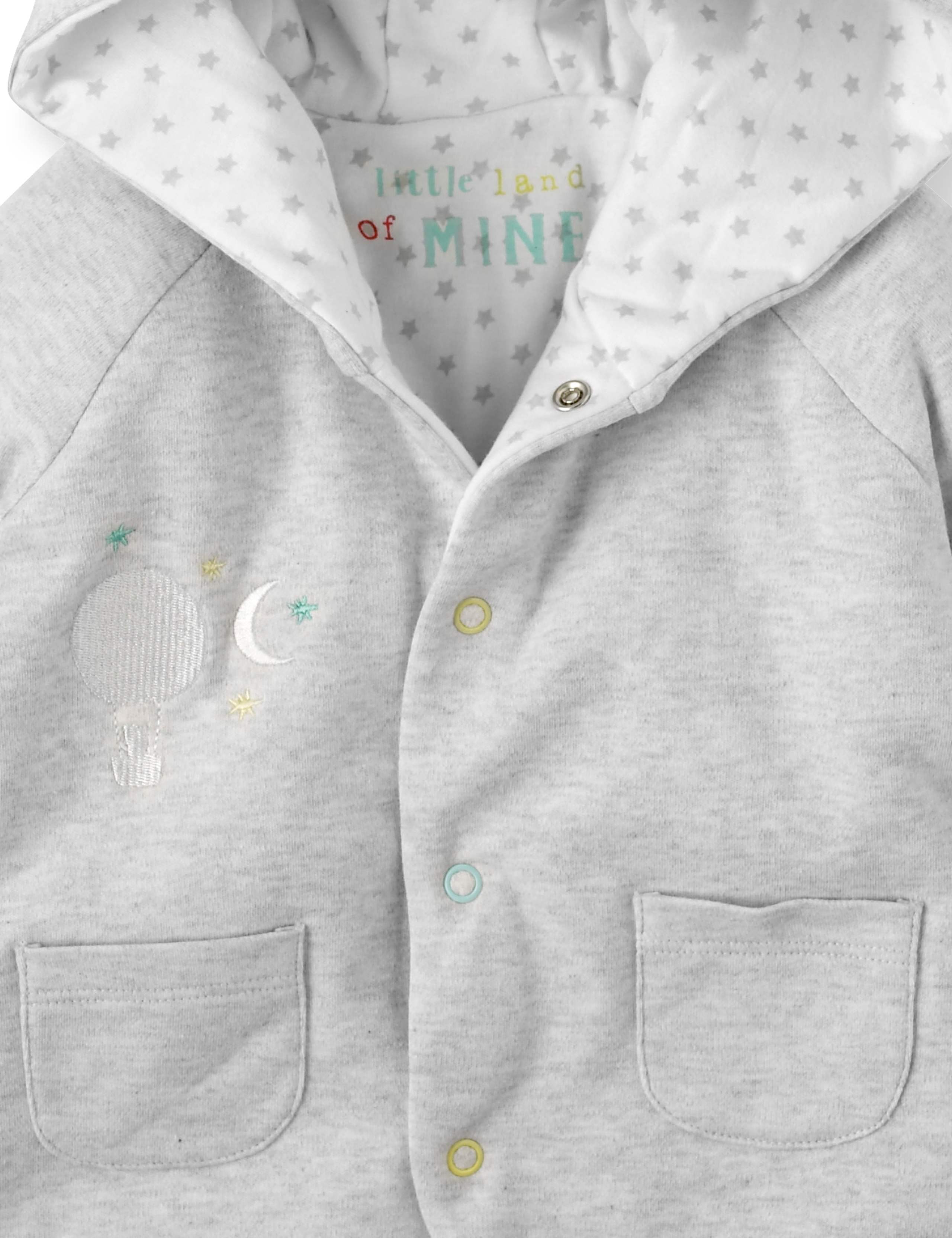 Pure Cotton Hooded Balloon Embroidered Jacket 3 of 3