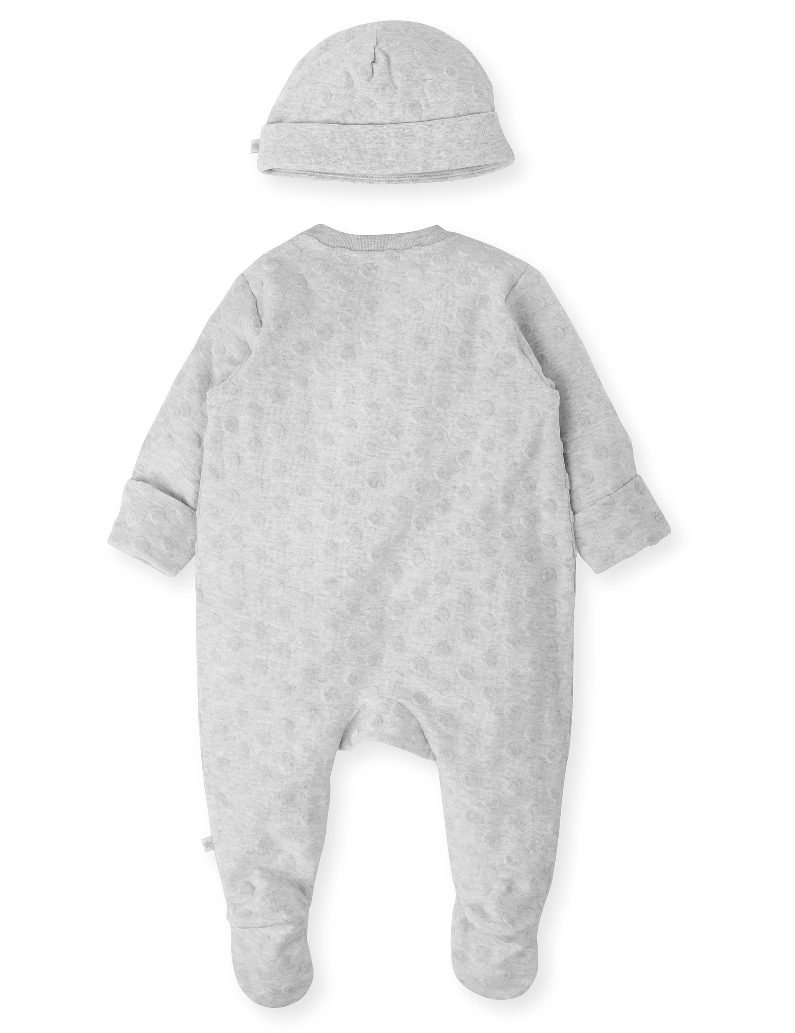 Cotton Rich Spotted Sleepsuit with Hat 2 of 6