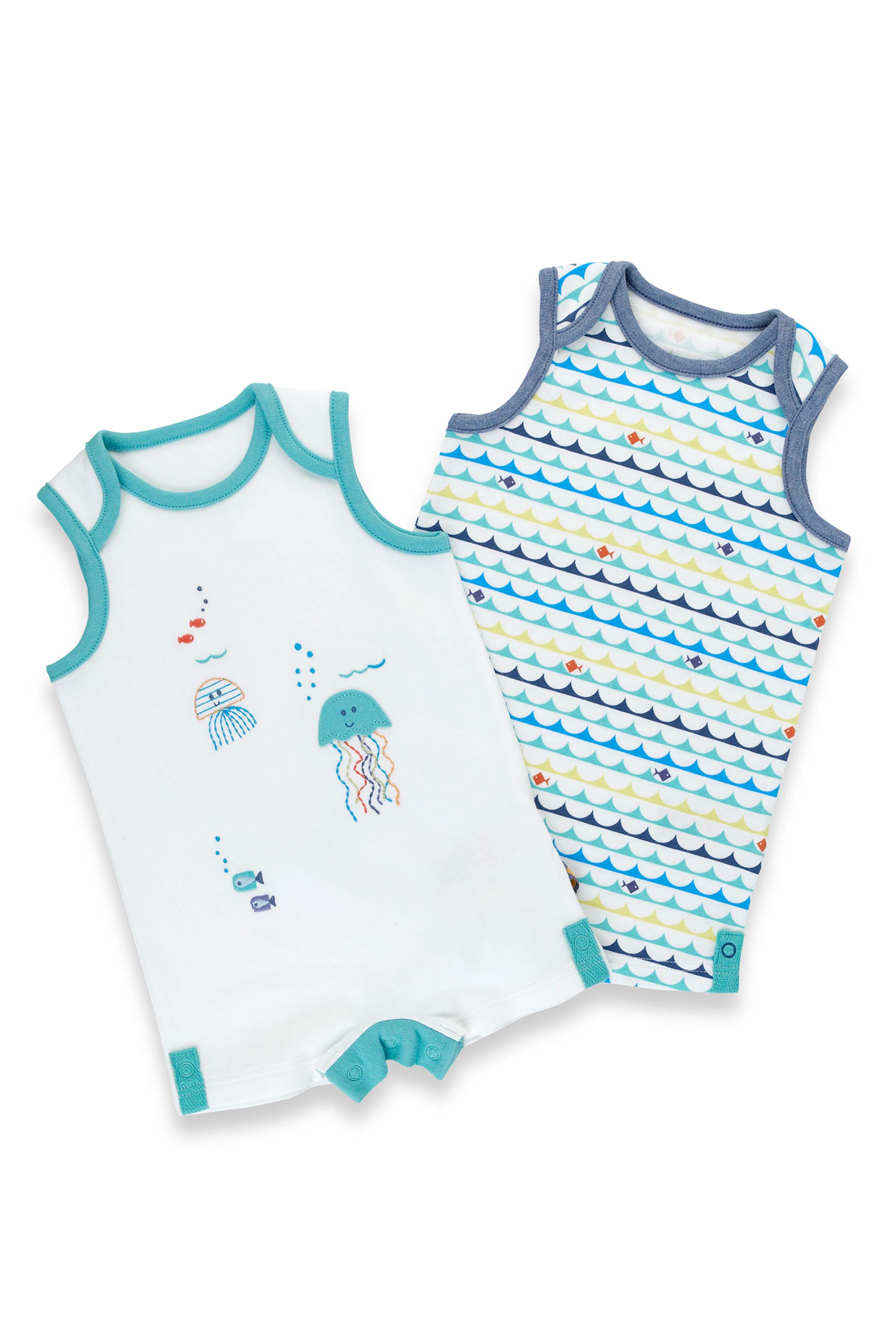 2 Pack Pure Cotton Sea Print All-in-One 1 of 1