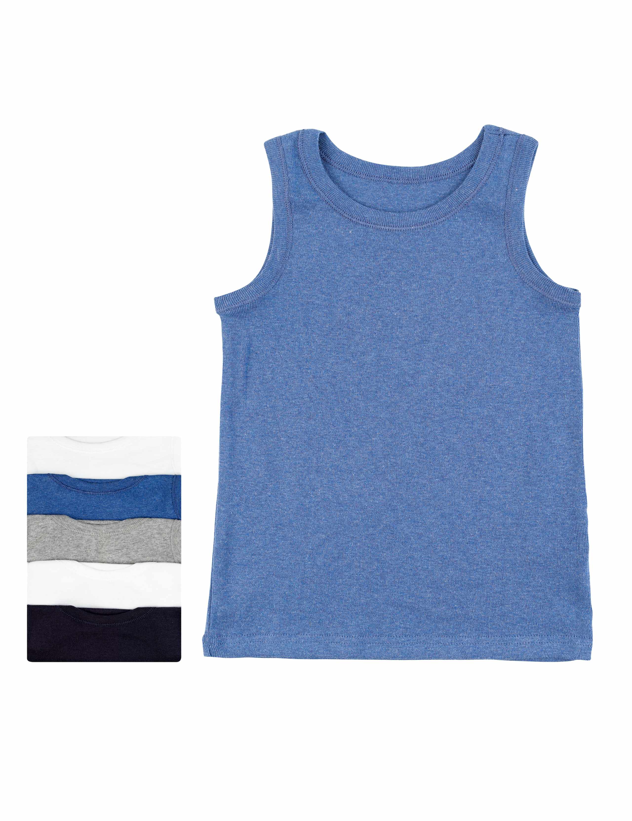 Pure Cotton Assorted Vests (1-16 Years) 1 of 1