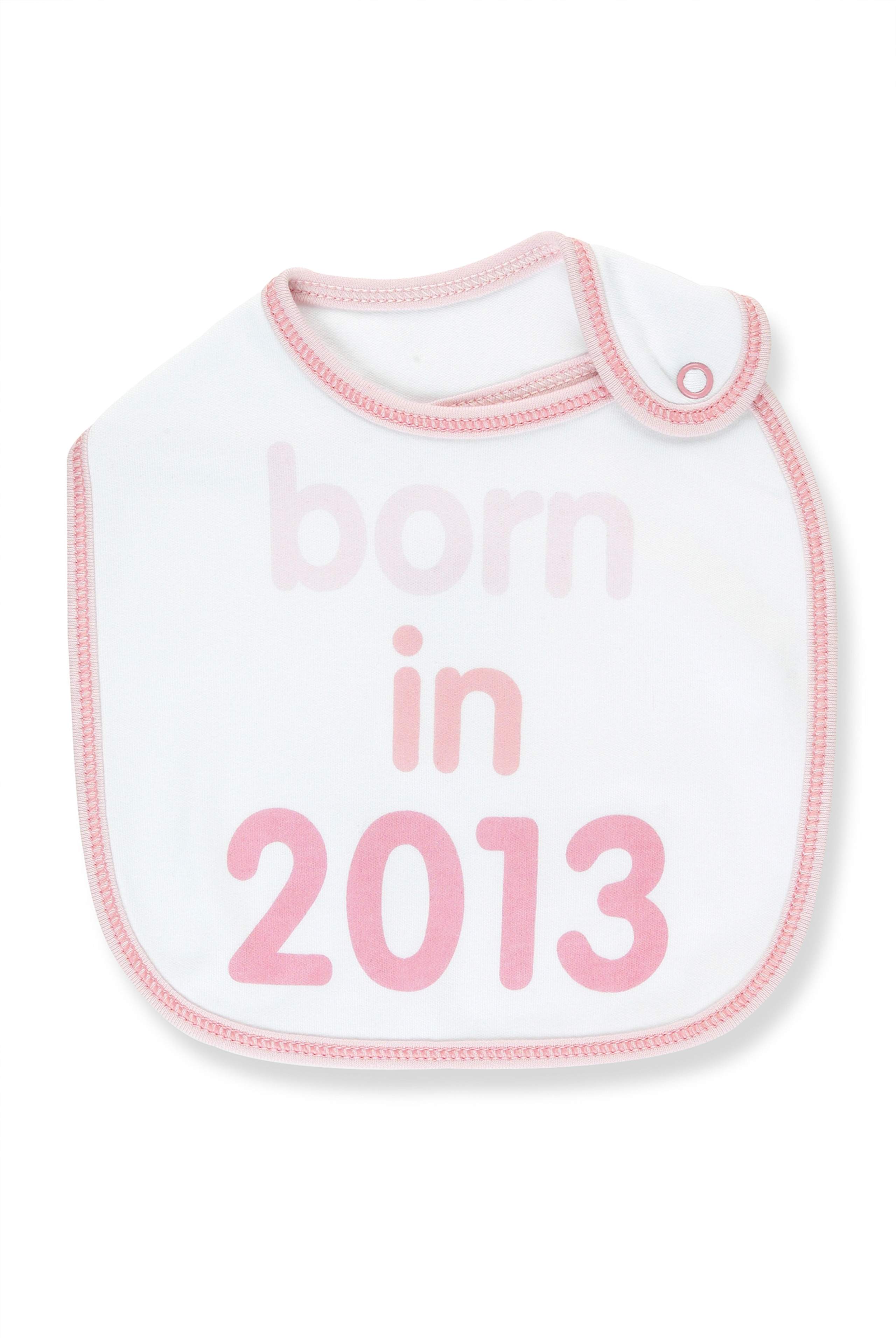 Pure Cotton Born in 2013 Bib (7lbs-18 Mths) 1 of 1