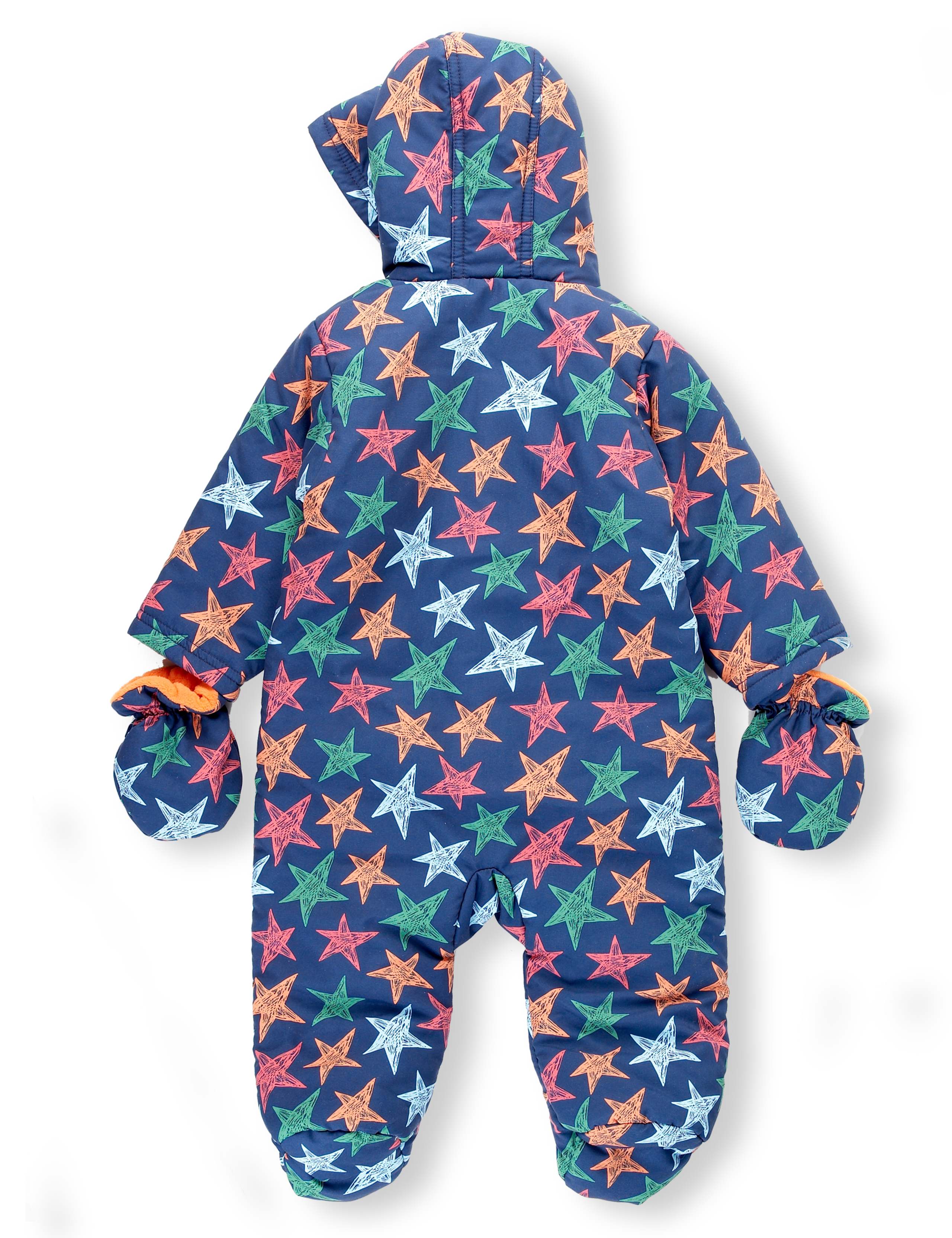 Hooded Star Print Snowsuit with Mittens 2 of 3