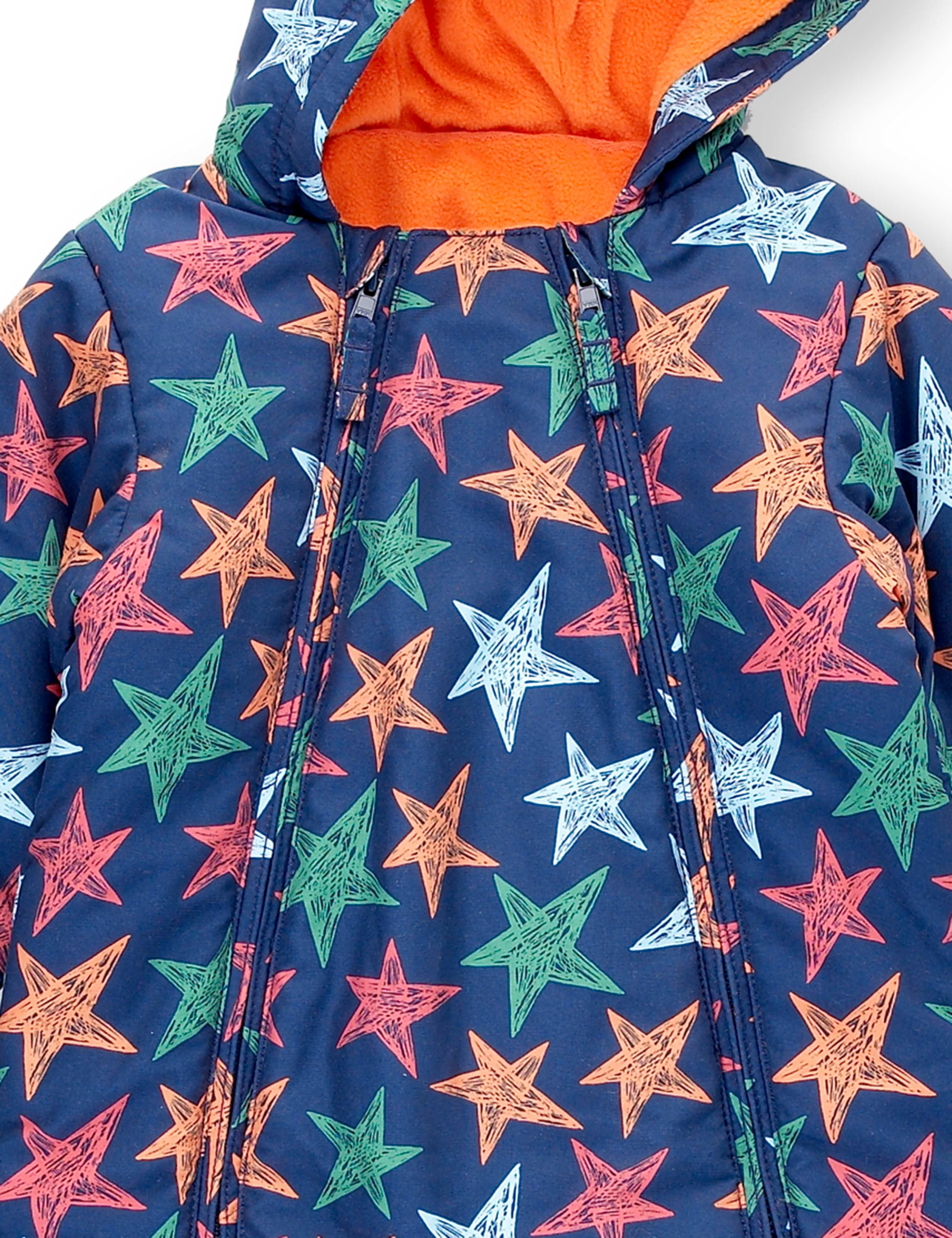 Hooded Star Print Snowsuit with Mittens 3 of 3