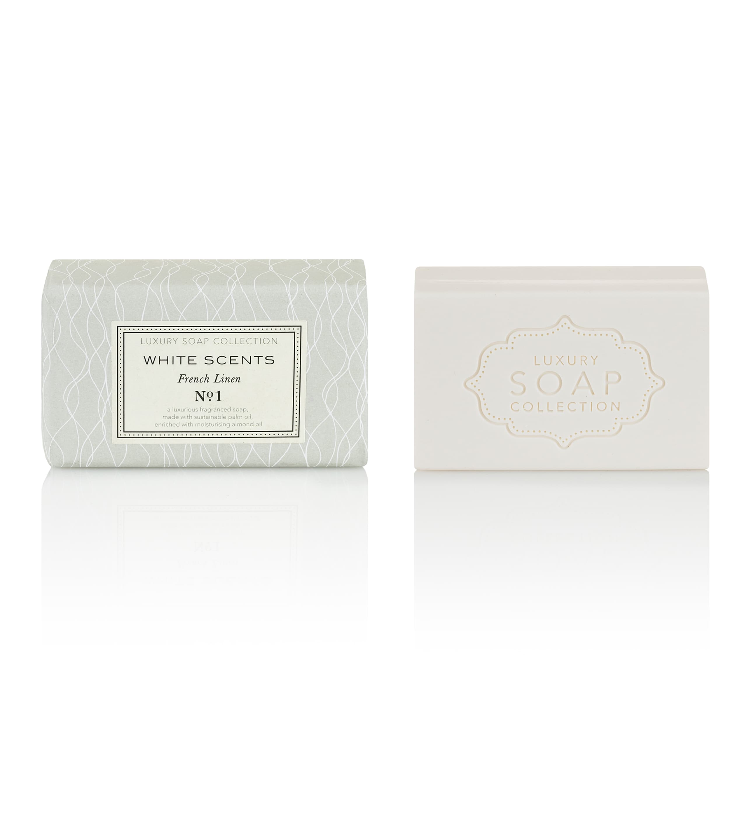 White Scents French Linen Luxury Gift Soap 200g 1 of 1