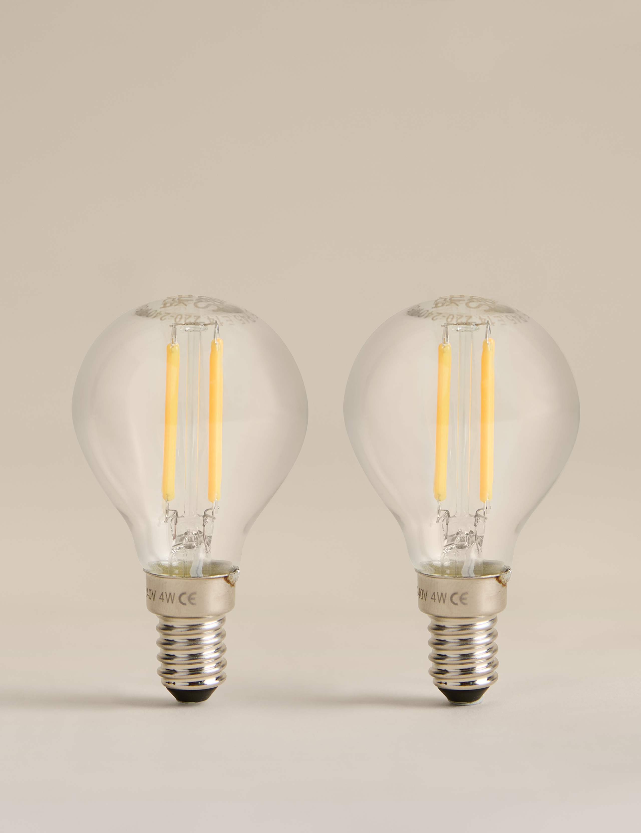 2 Pack 4W E27 Golf Ball LED Light Bulbs 1 of 3