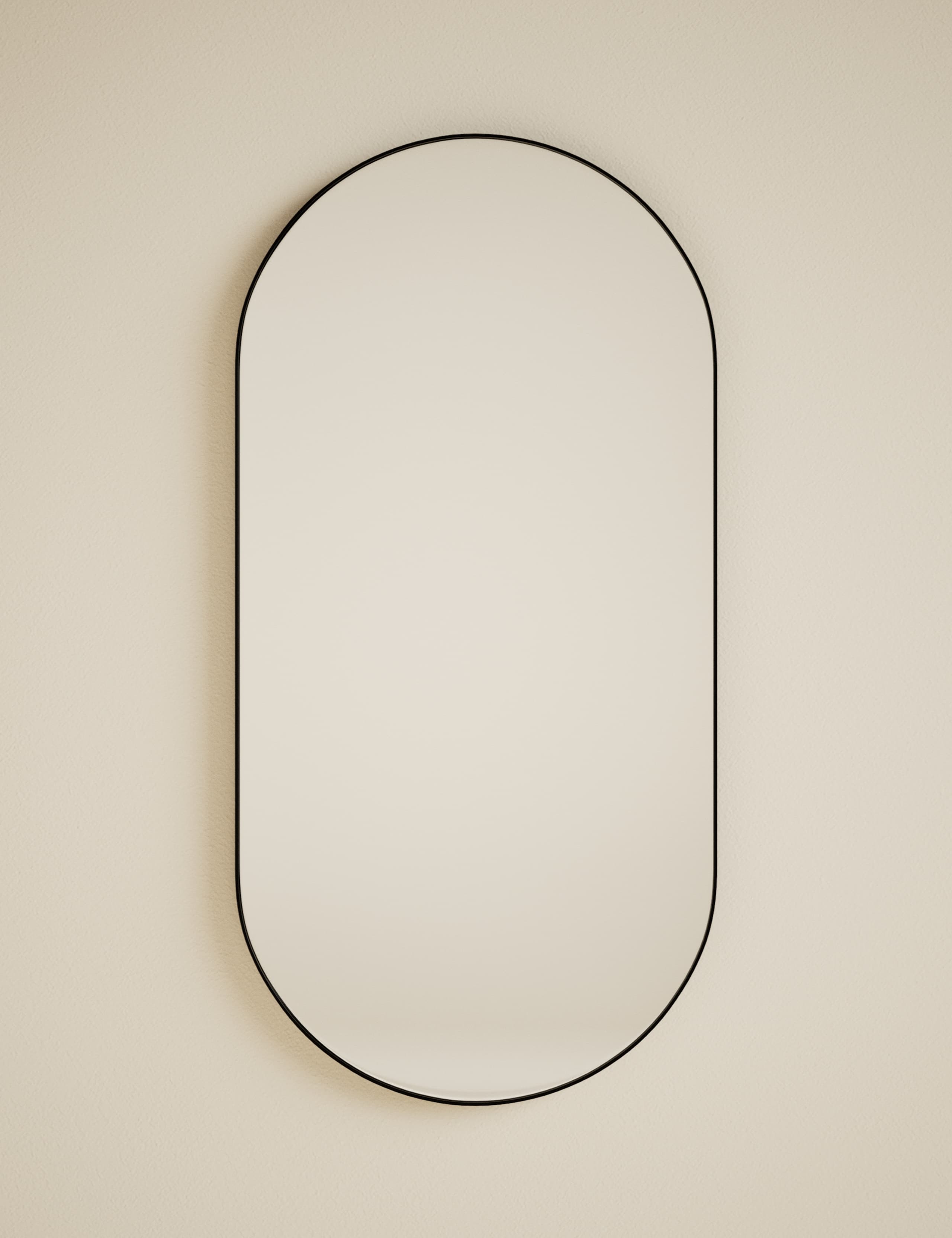 Milan Pill Shape Short Hanging Mirror 80 x 40 2 of 6