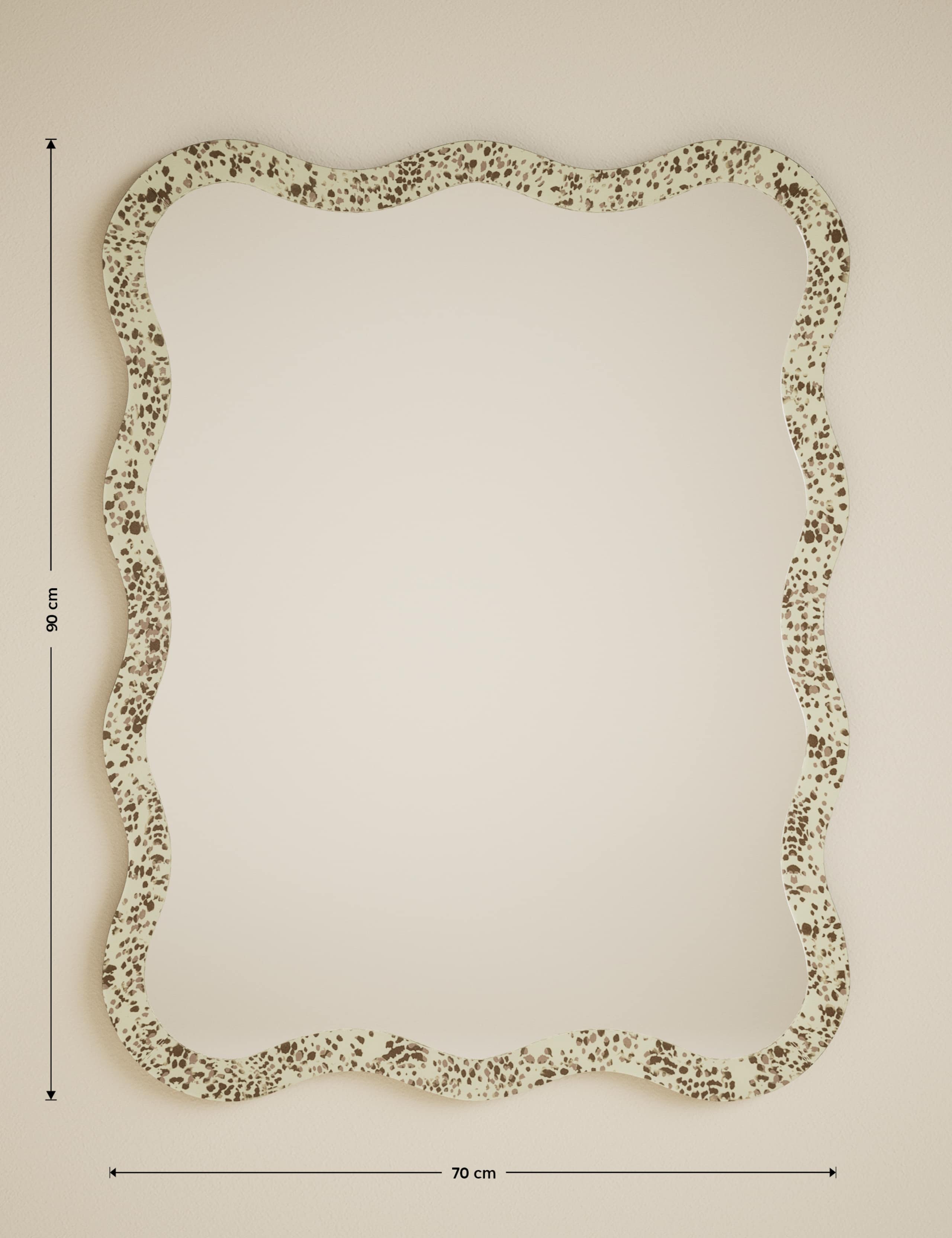 Dappled Effect Scalloped Wall Mirror 7 of 7