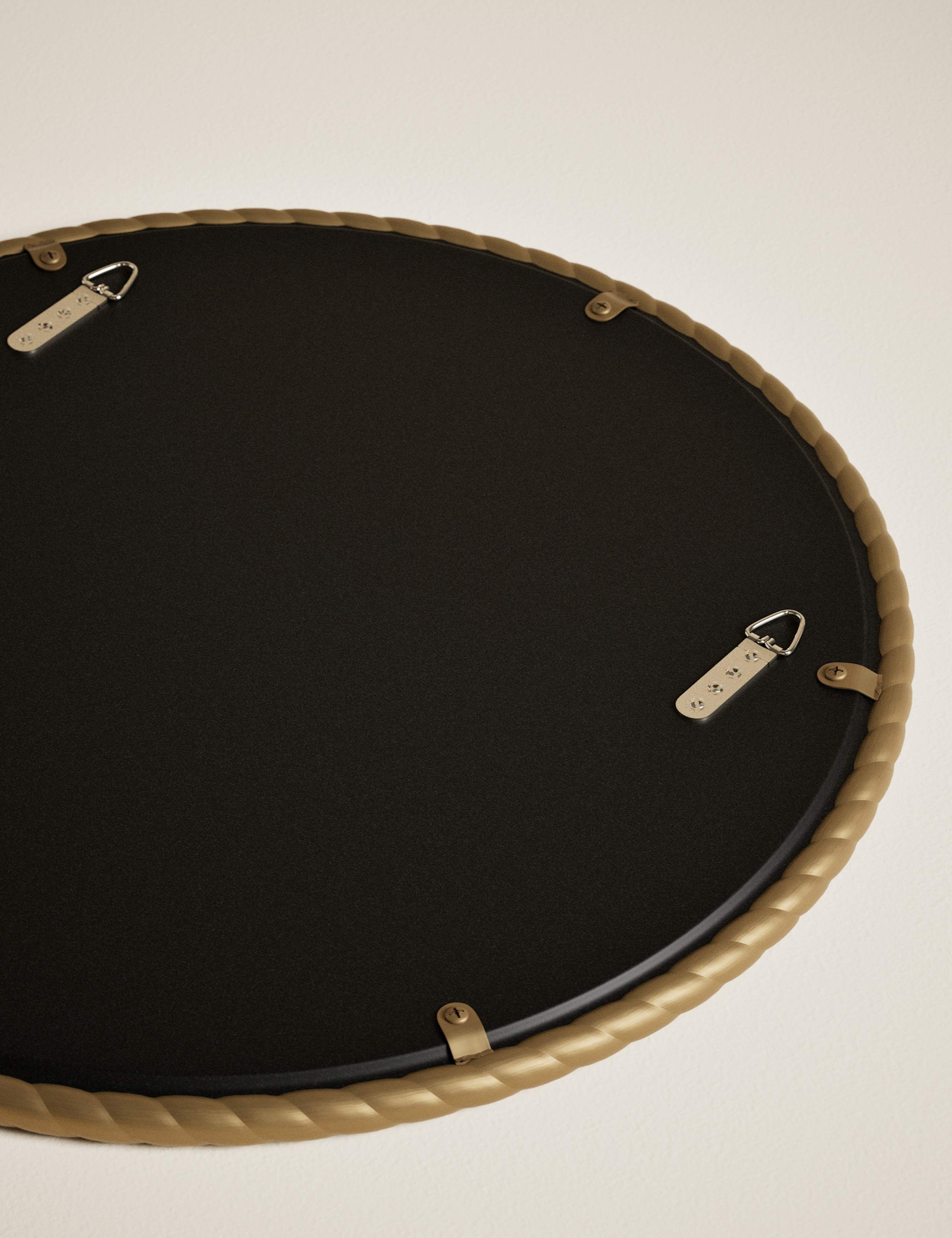Twisted Metal Round Mirror 60cm 5 of 6