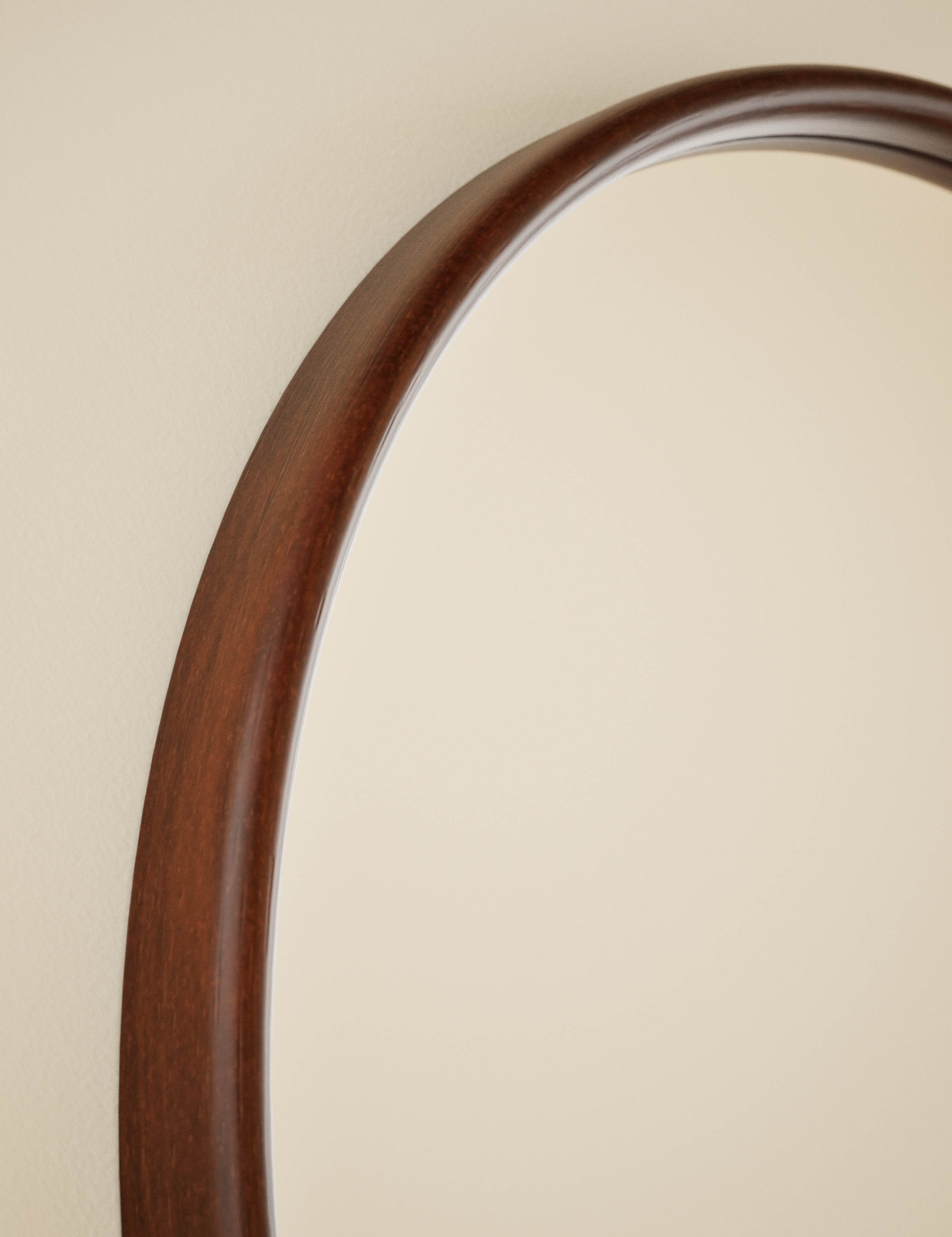 Wooden Round Mirror 80cm 3 of 6