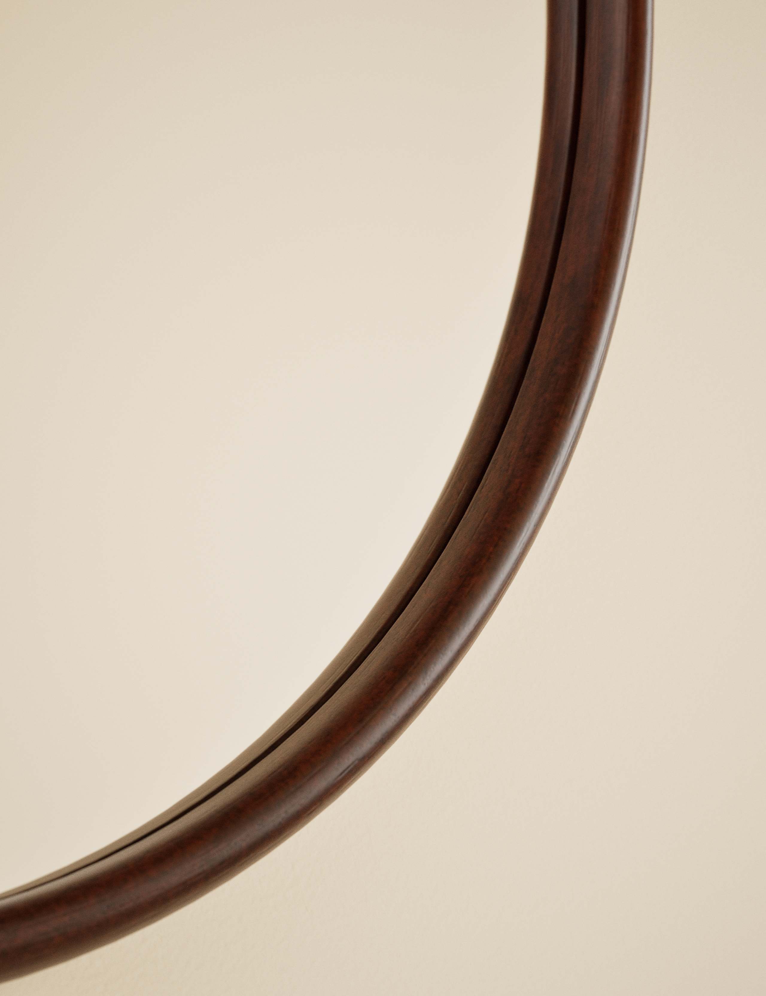 Wooden Round Mirror 80cm 4 of 6