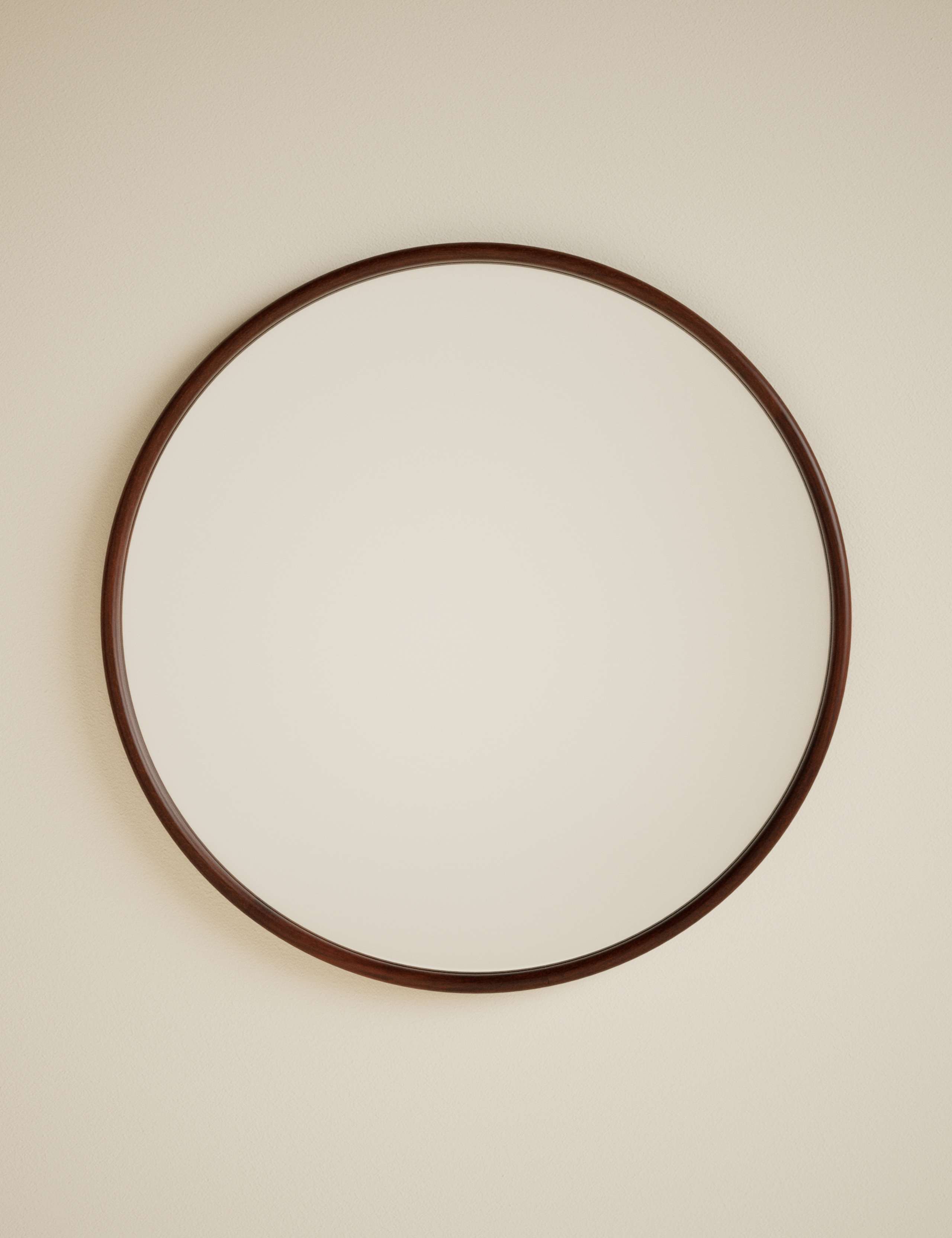 Wooden Round Mirror 80cm 2 of 6