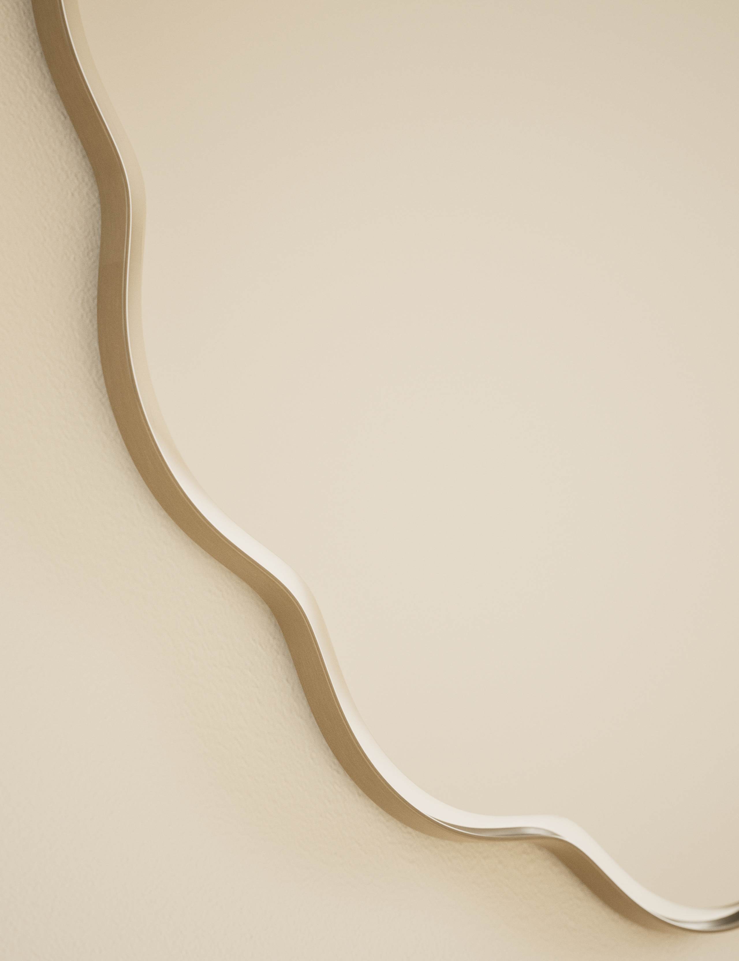 Metal Soft Wave Wall Mirror 3 of 6