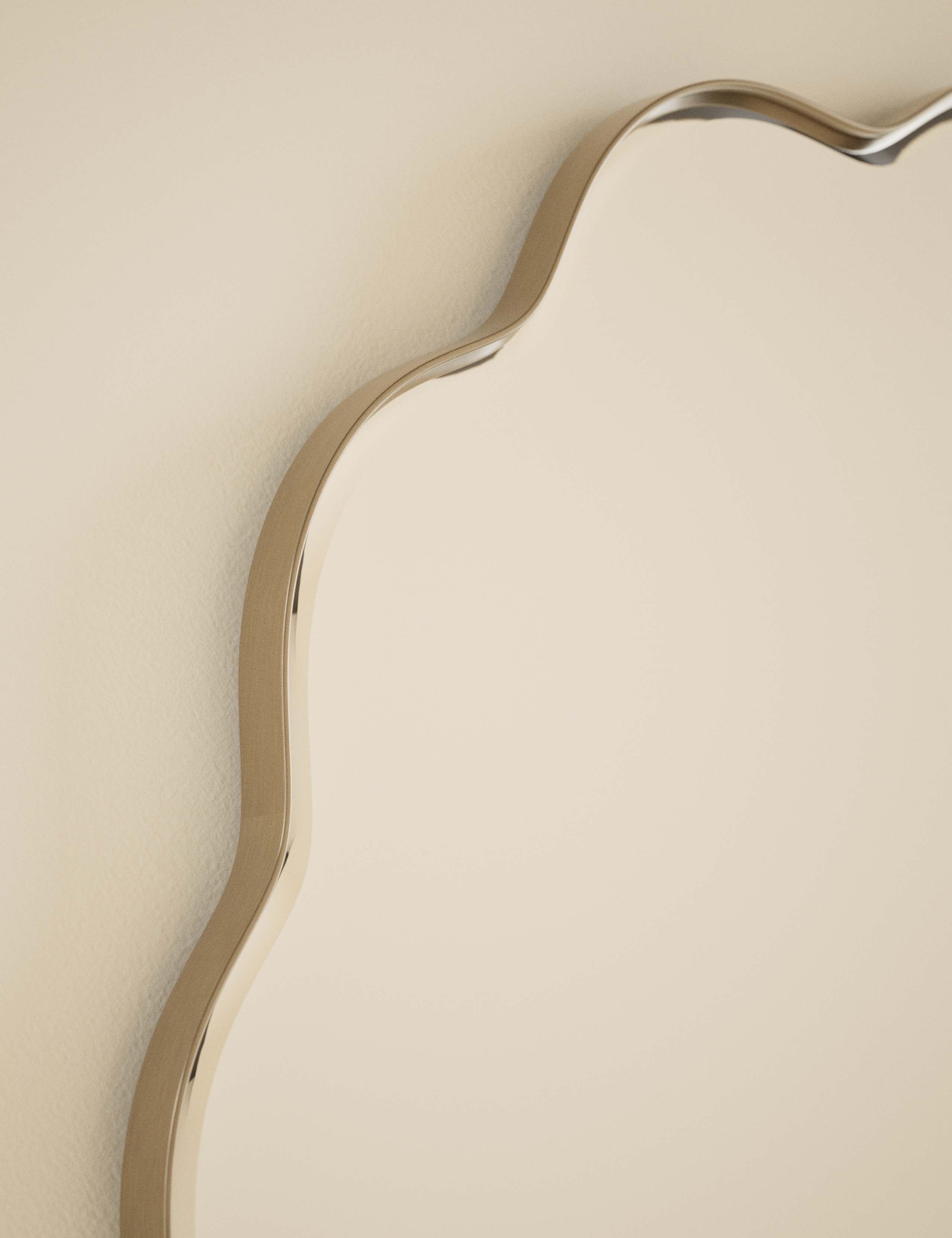 Metal Soft Wave Wall Mirror 4 of 6