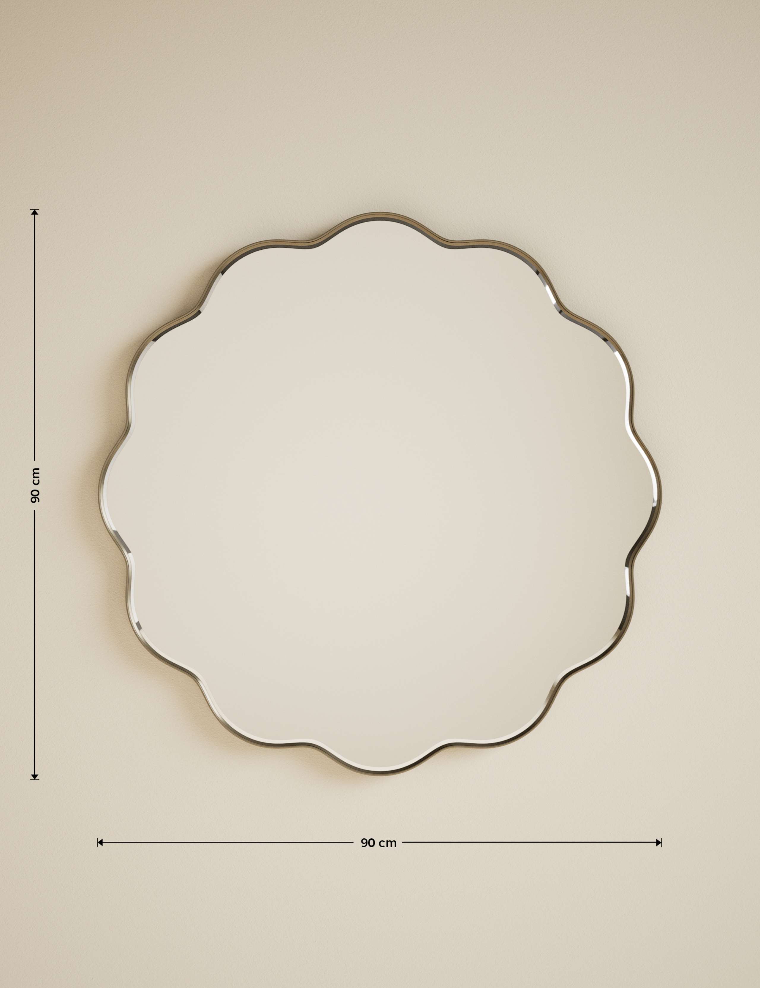 Metal Soft Wave Wall Mirror 6 of 6
