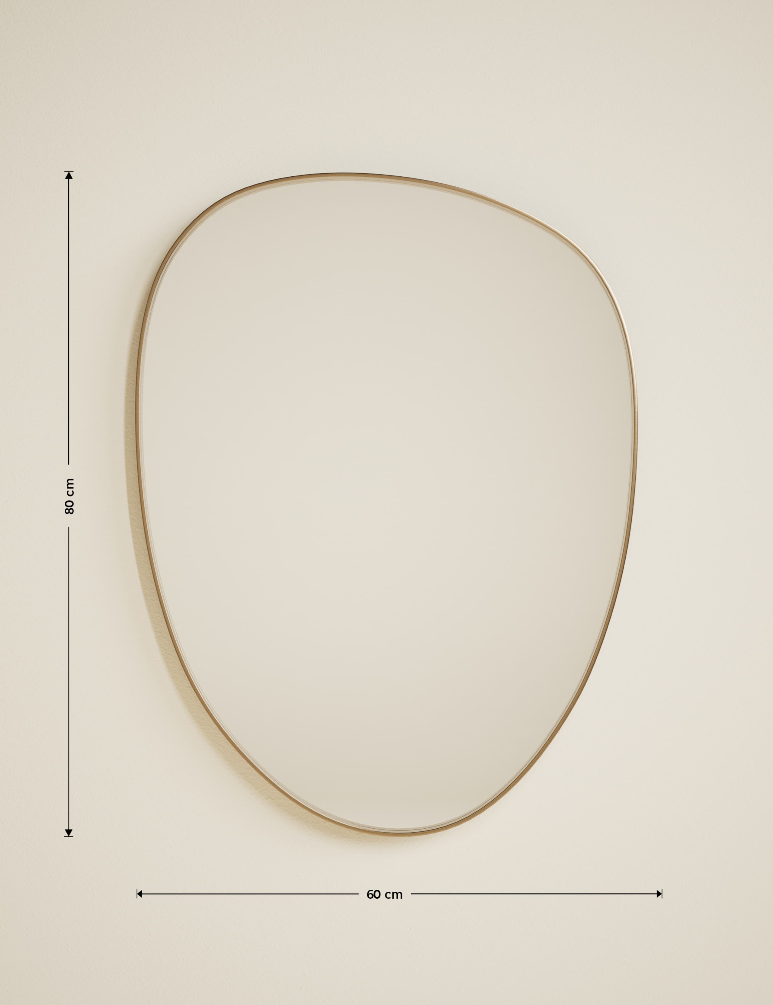 Pebble Metal Curved Wall Mirror 6 of 6