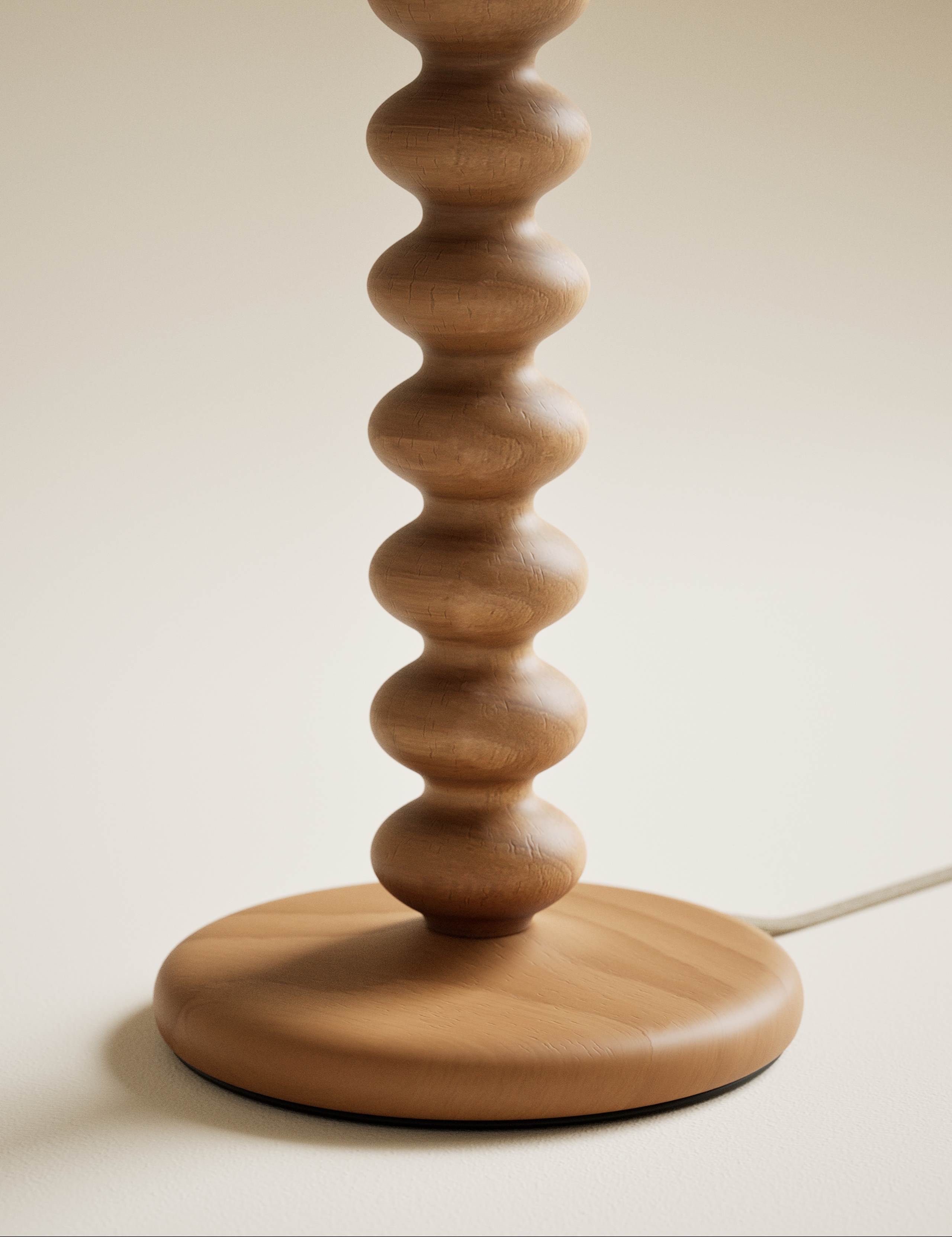 Evelyn Wooden Bobbin Table Lamp 4 of 5