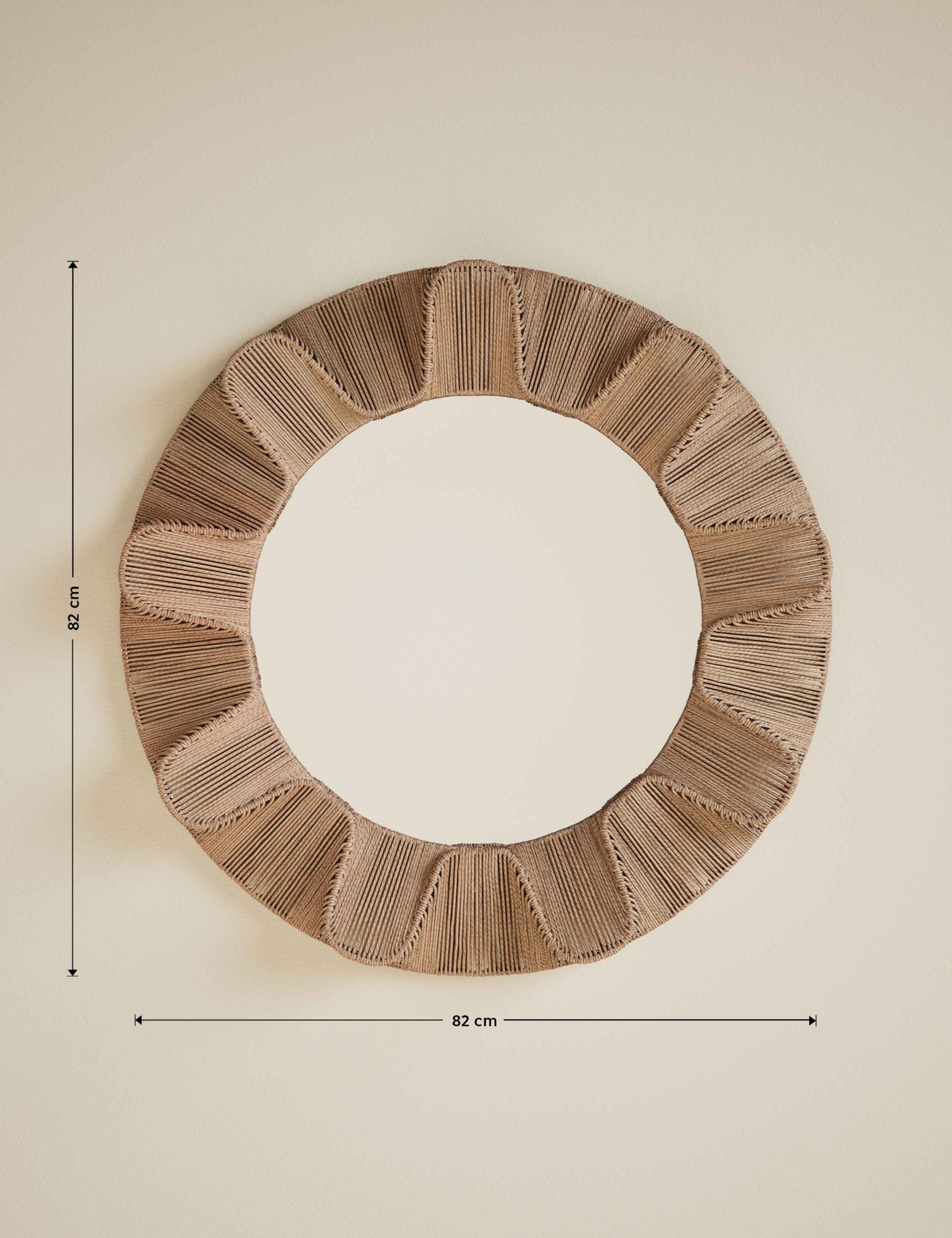 Jute String Round Mirror 6 of 6