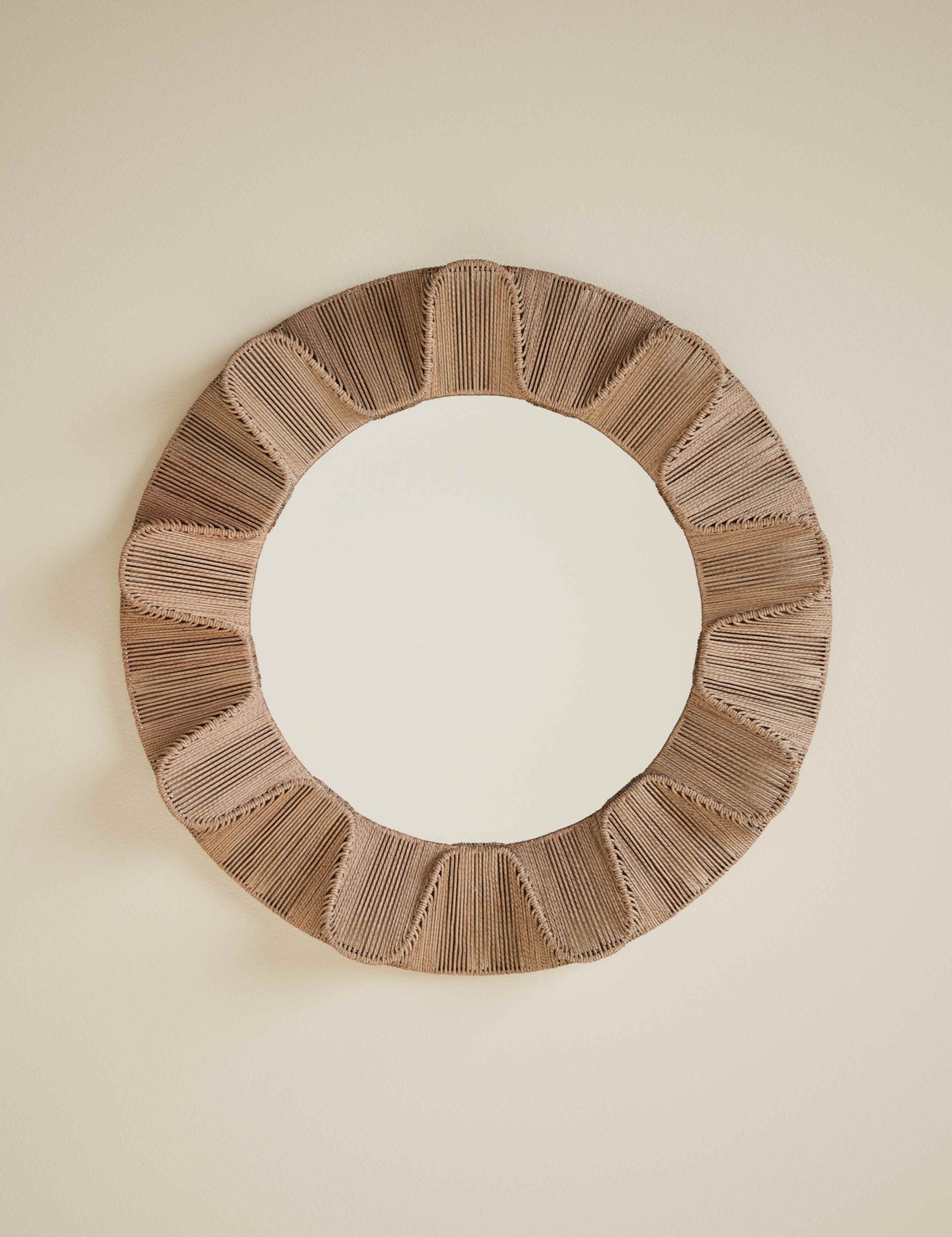 Jute String Round Mirror 2 of 6