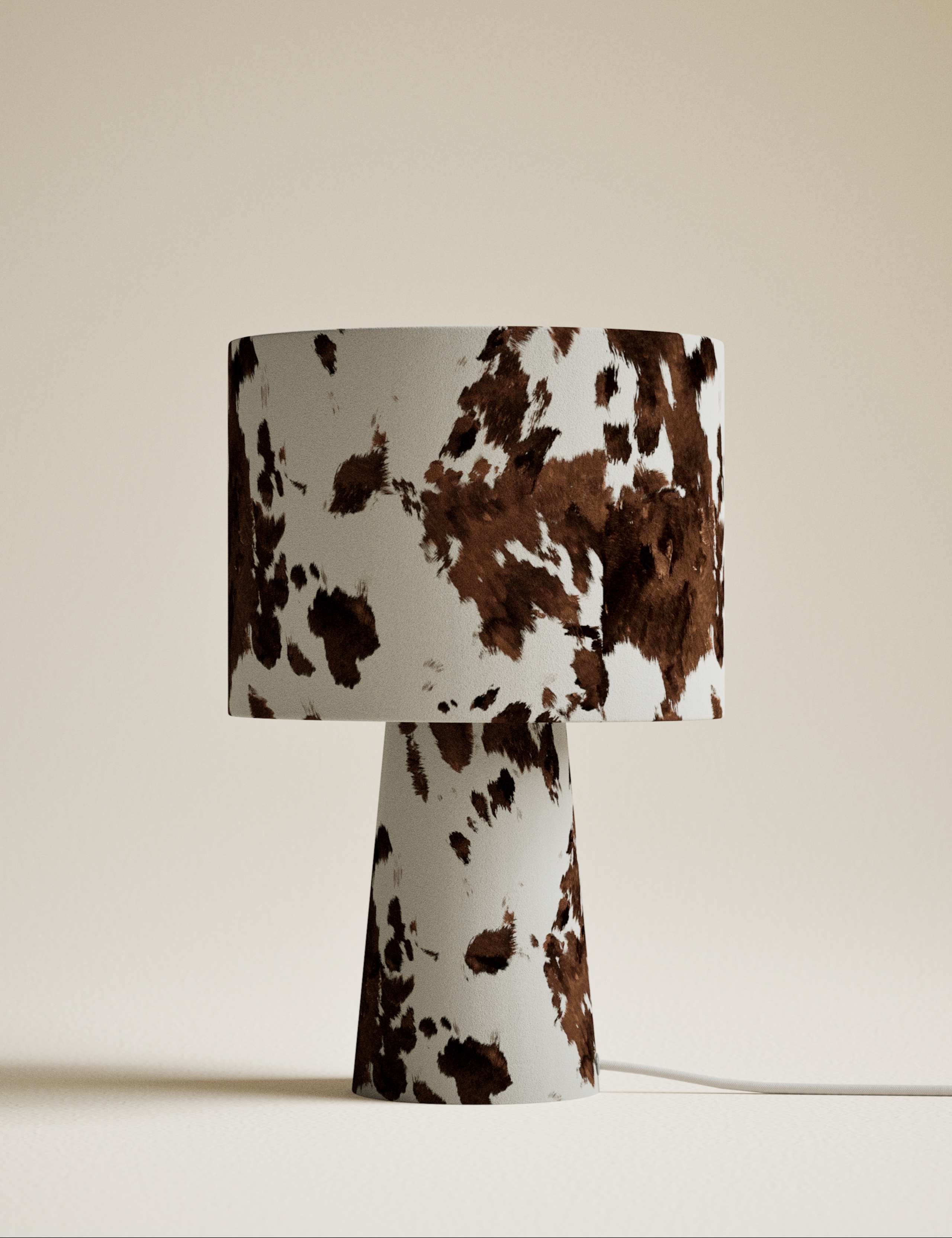 Fabric Cow Print Table Lamp 3 of 5