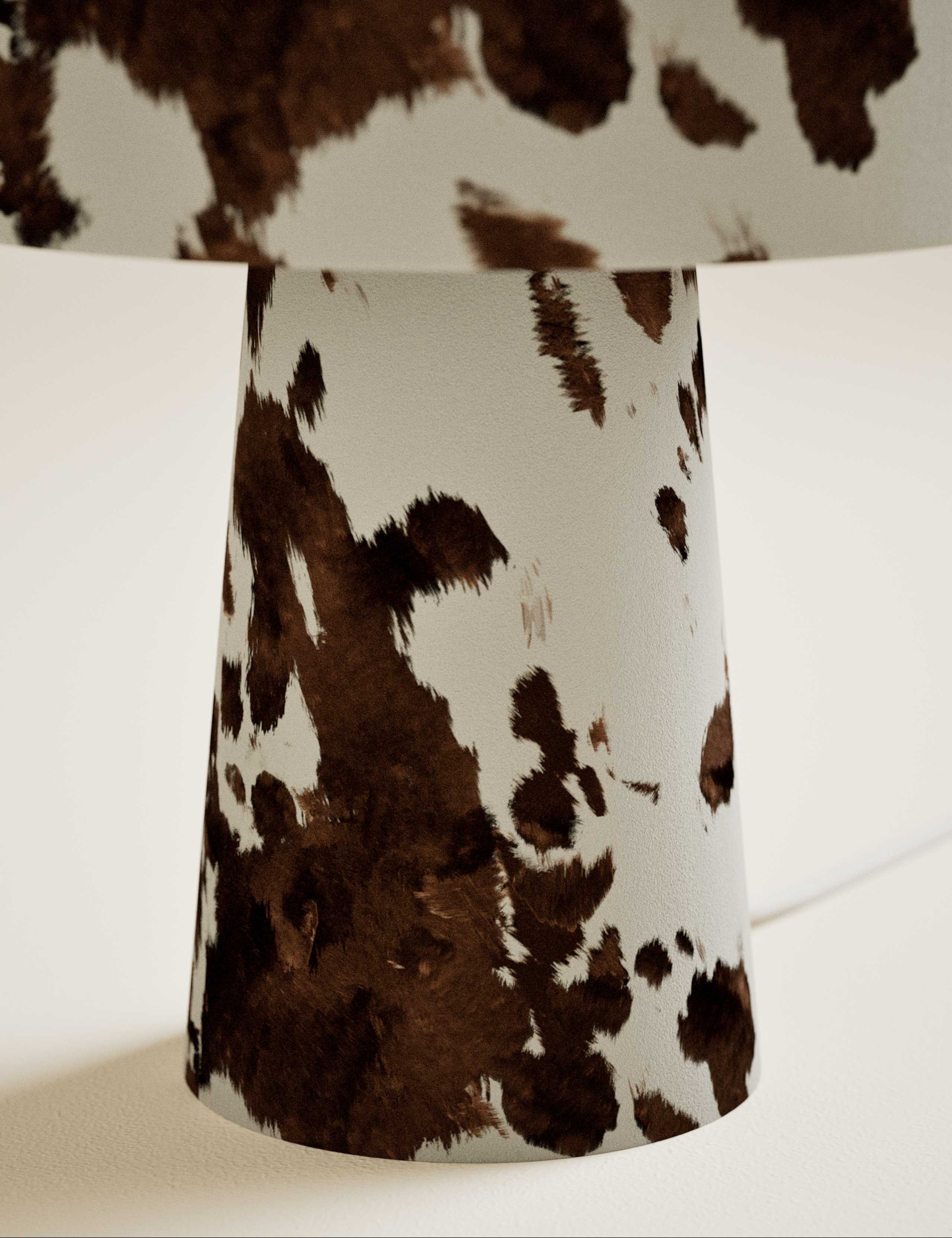 Fabric Cow Print Table Lamp 4 of 5