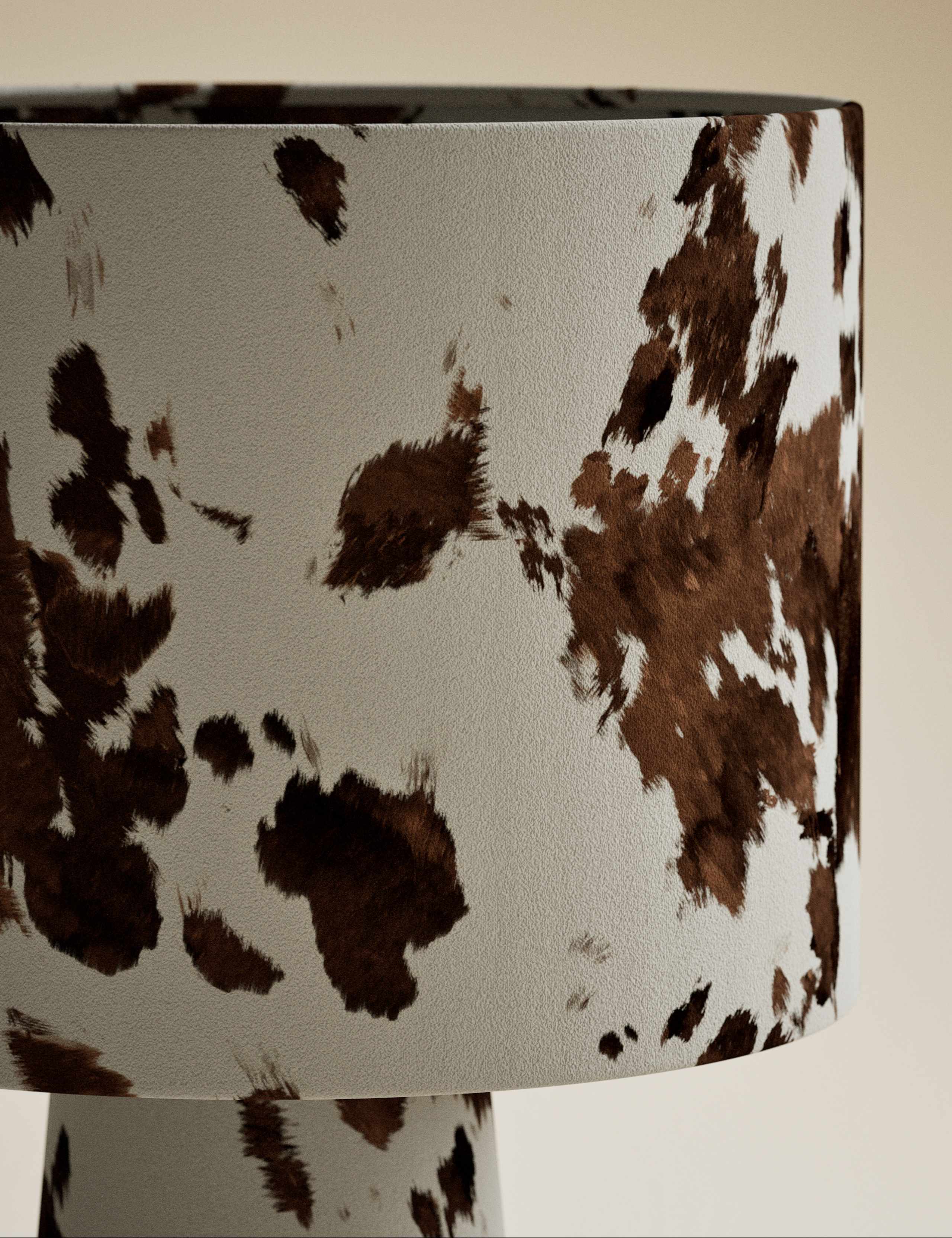 Fabric Cow Print Table Lamp 5 of 5