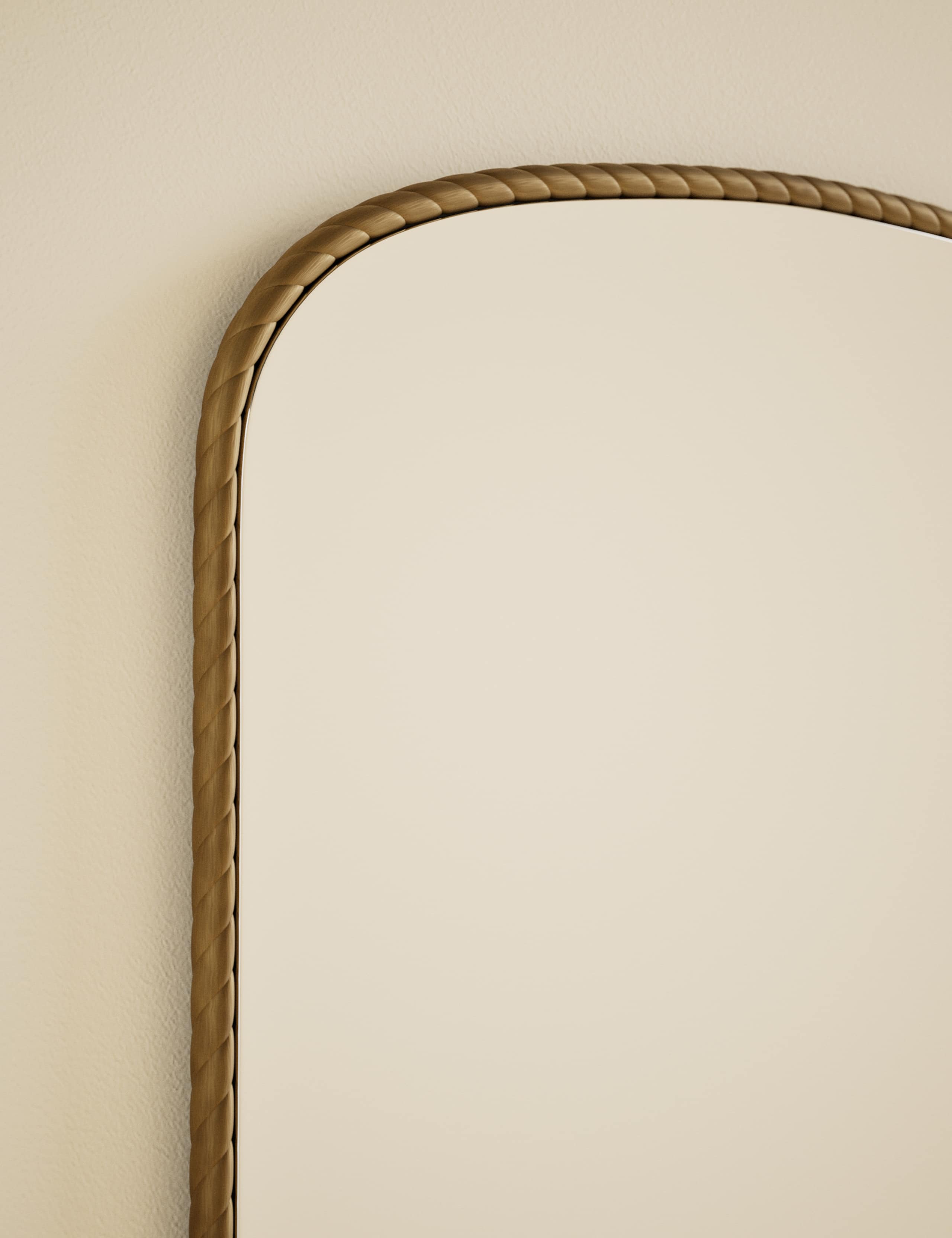 Metal Twisted Overmantel Wall Mirror 5 of 6