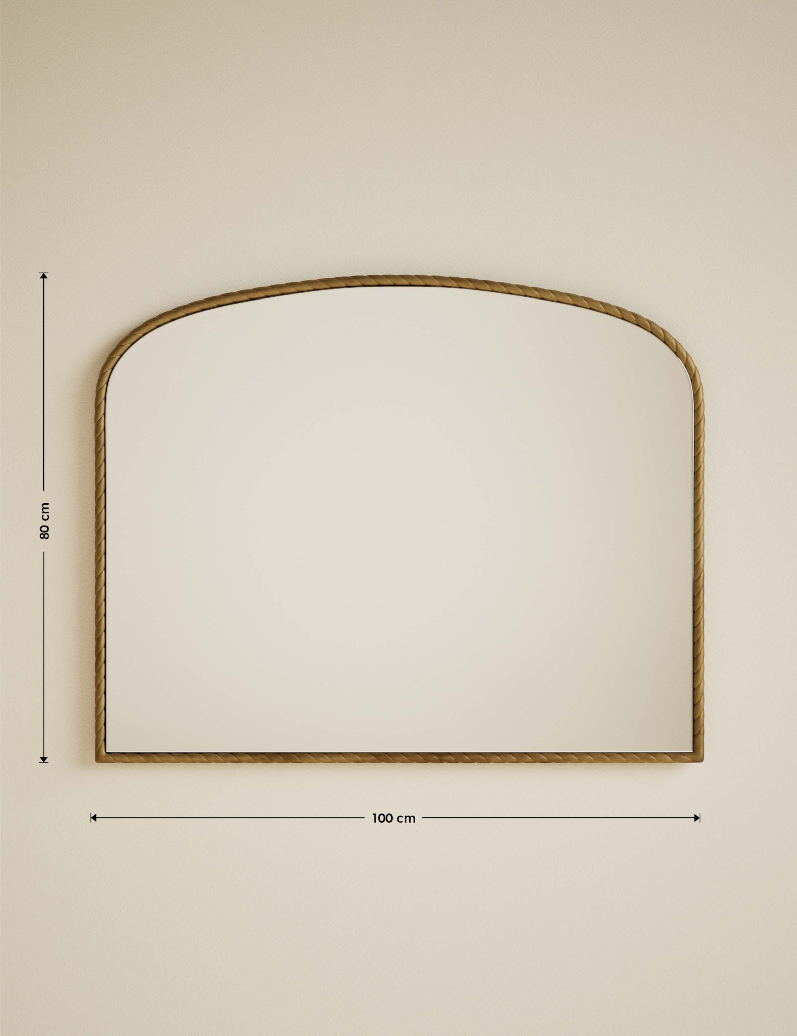 Metal Twisted Overmantel Wall Mirror 6 of 6