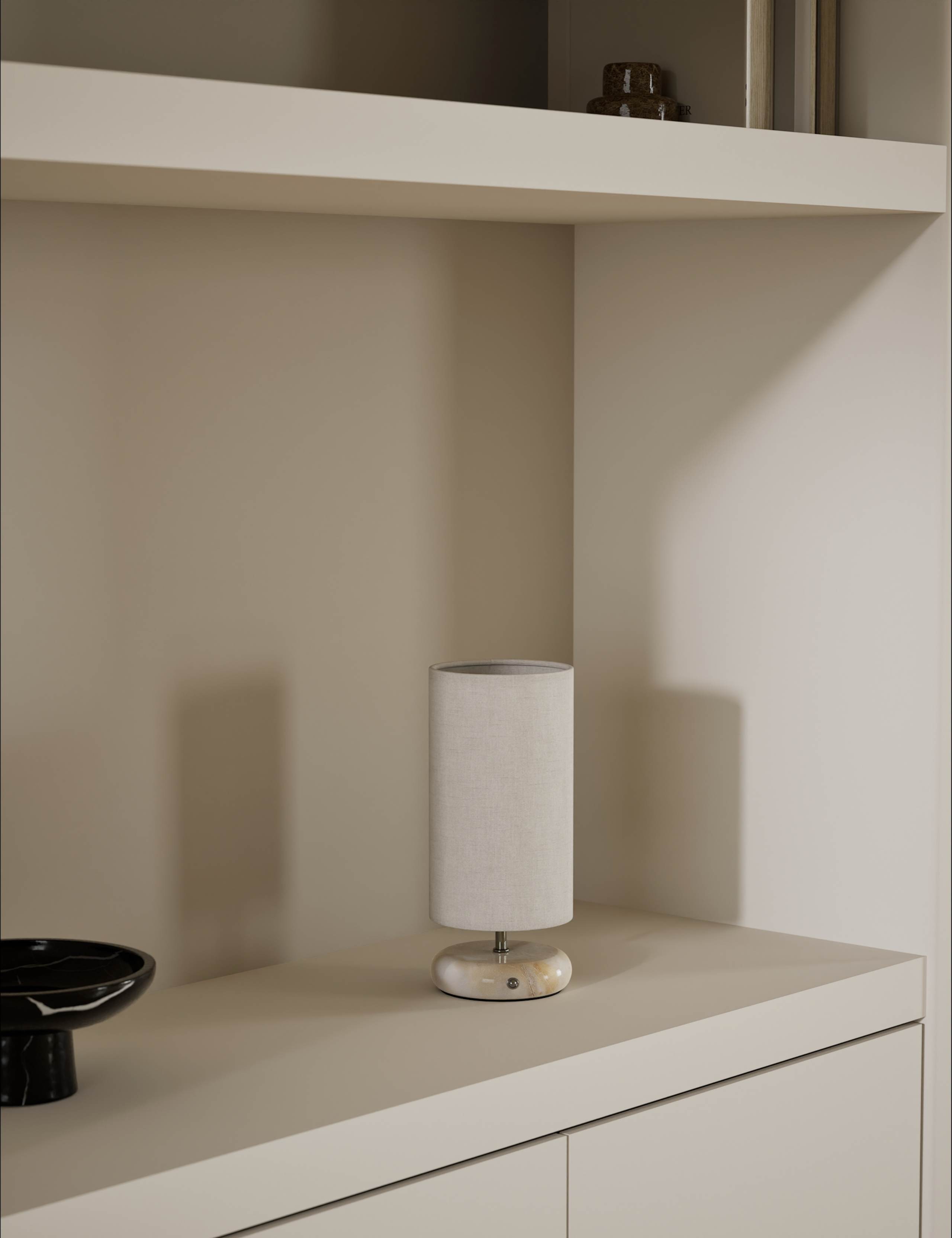 Rechargeable Pebble Stone Effect Table Lamp 1 of 5