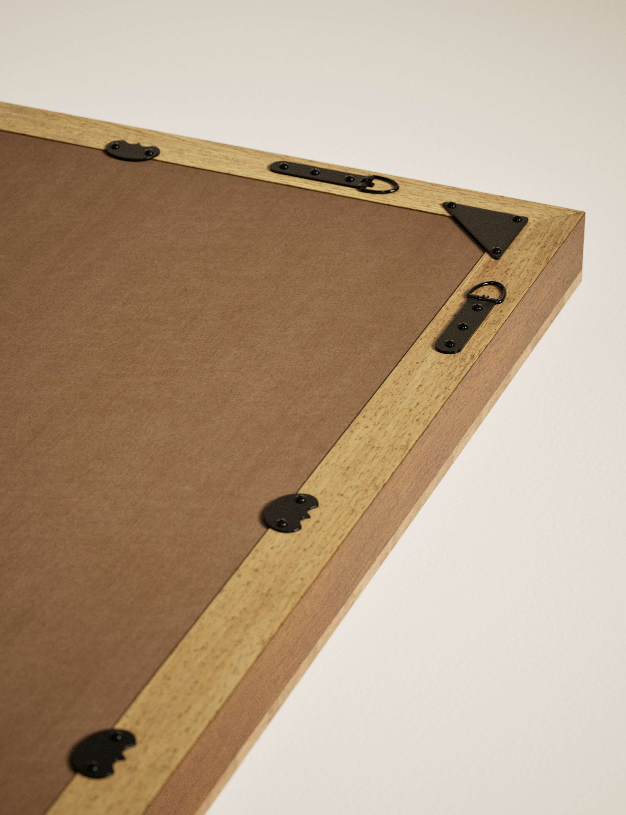 Hugo Marquetry Wood Rectangular Wall Mirror 3 of 6