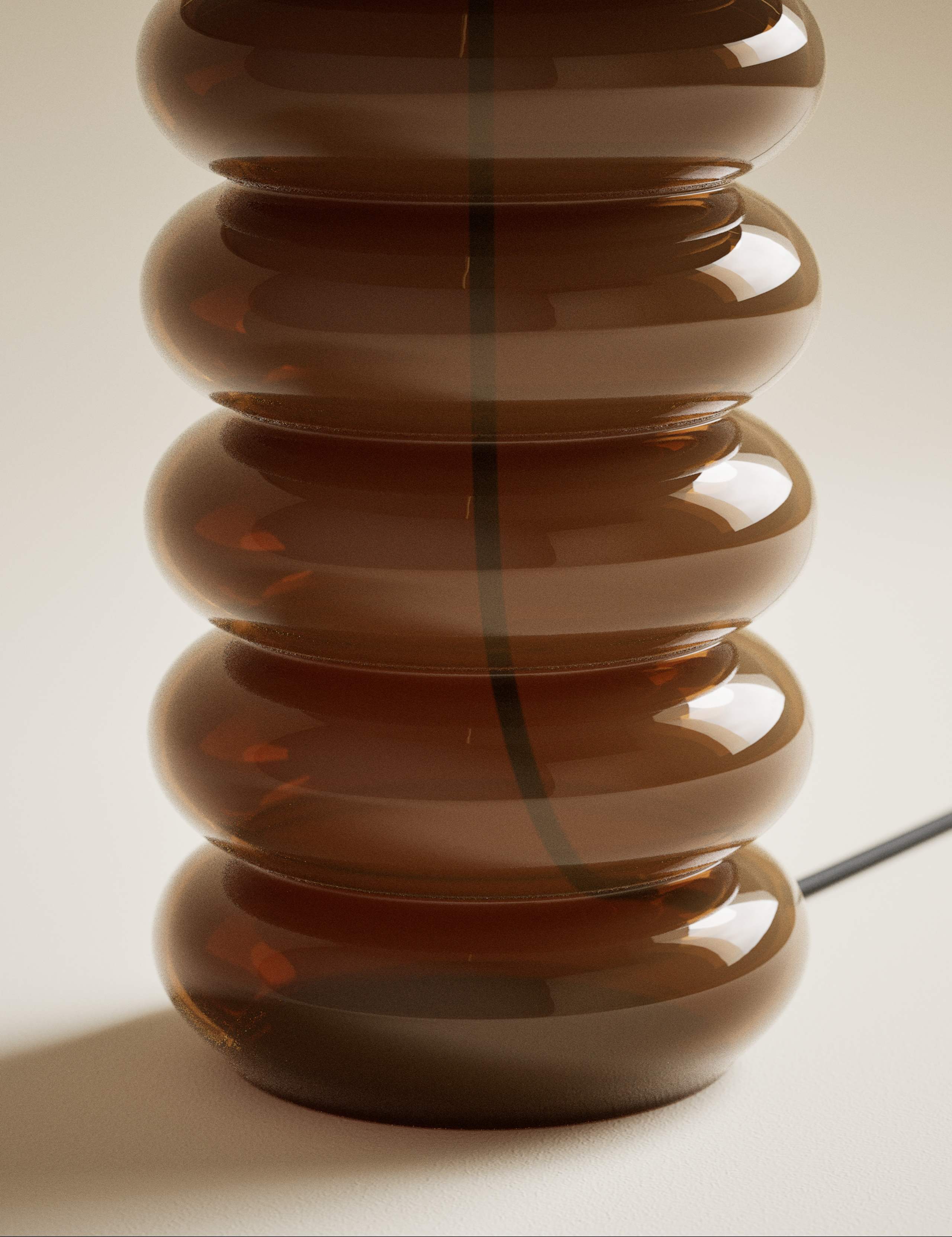 Glass Ribbed Table Lamp 5 of 6