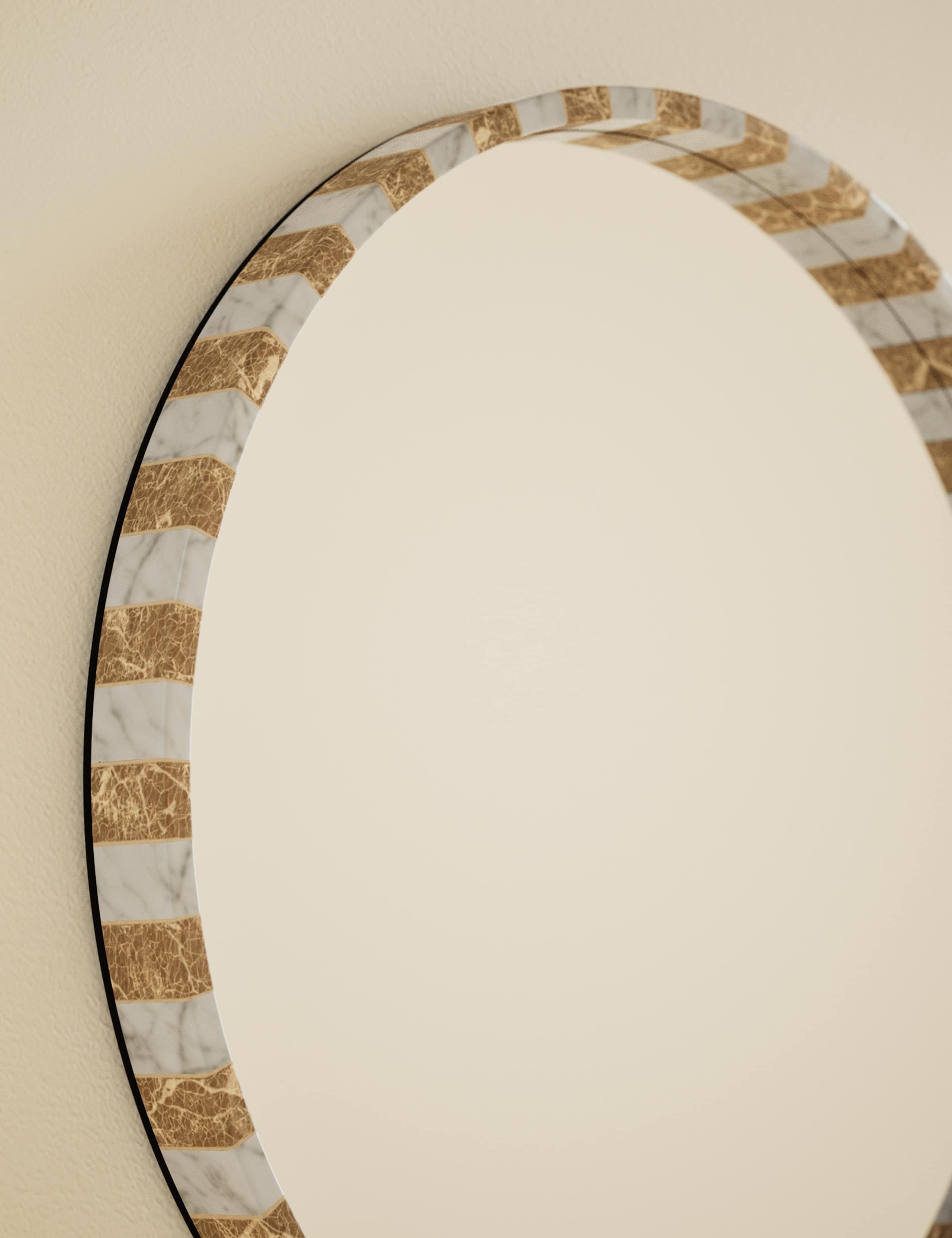 Marble Round Wall Mirror 4 of 6