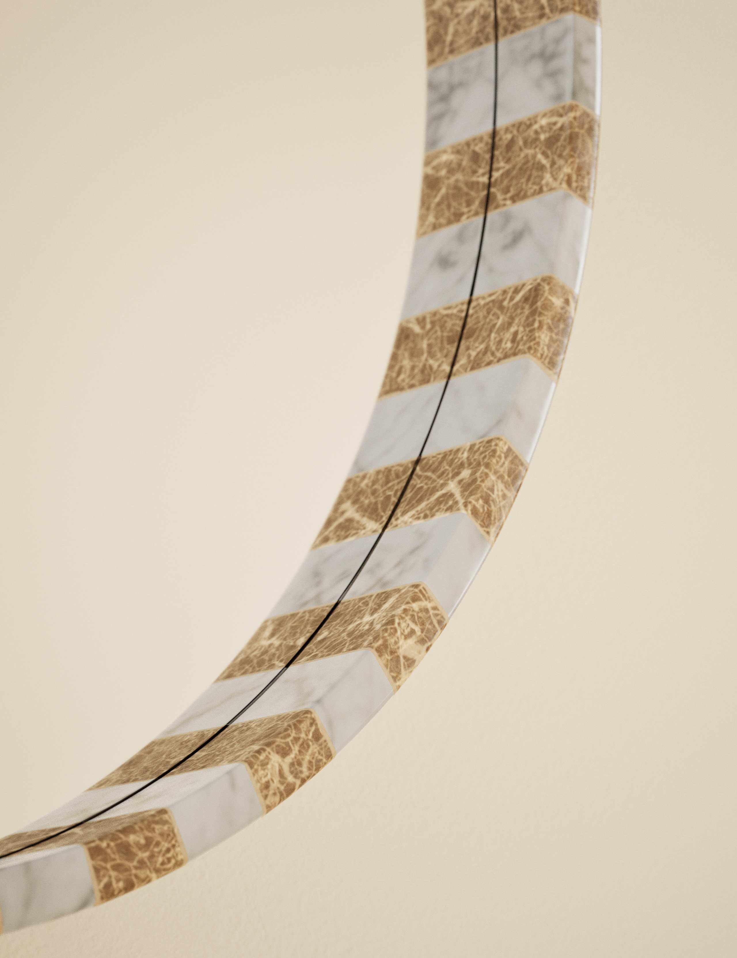 Marble Round Wall Mirror 5 of 6