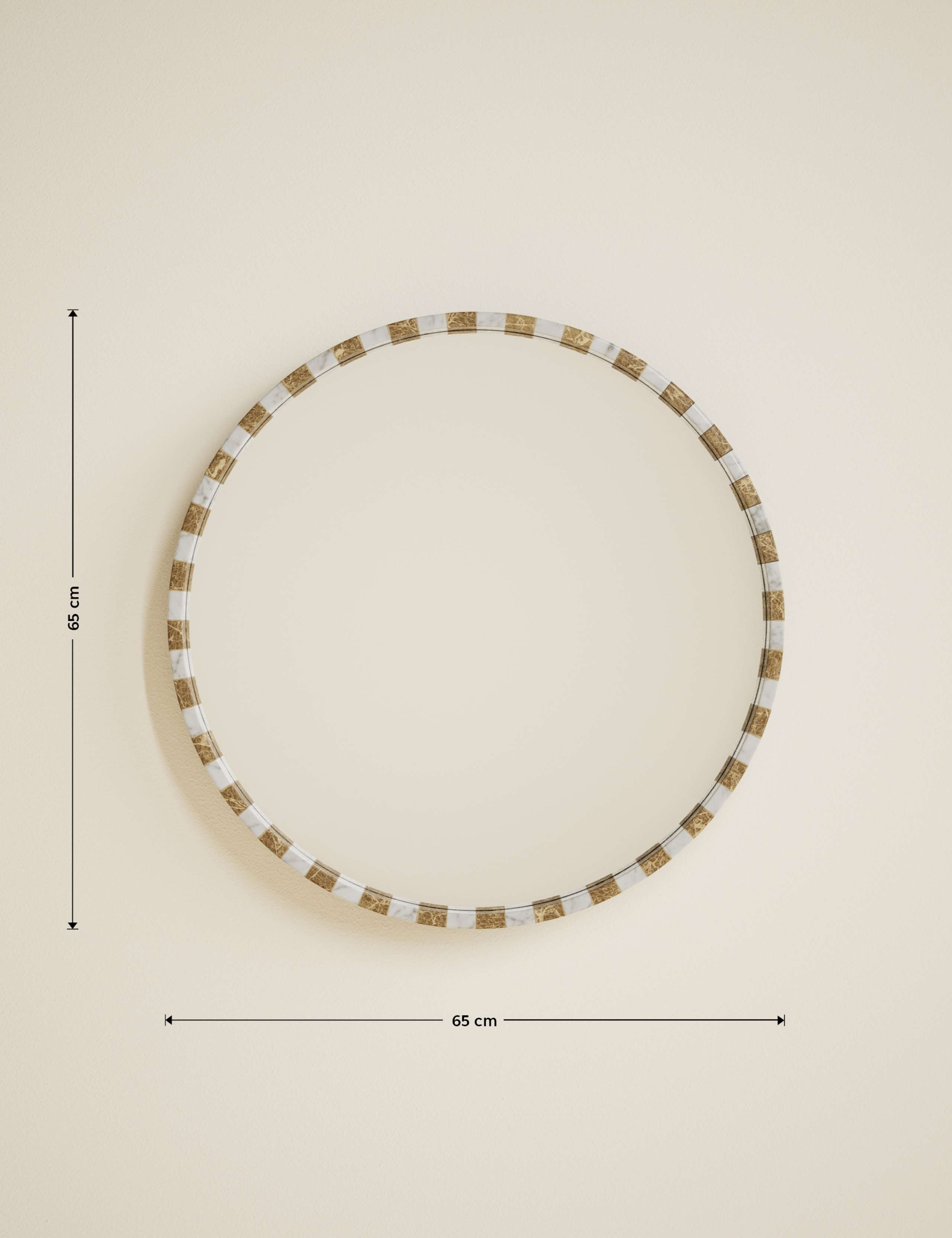 Marble Round Wall Mirror 6 of 6