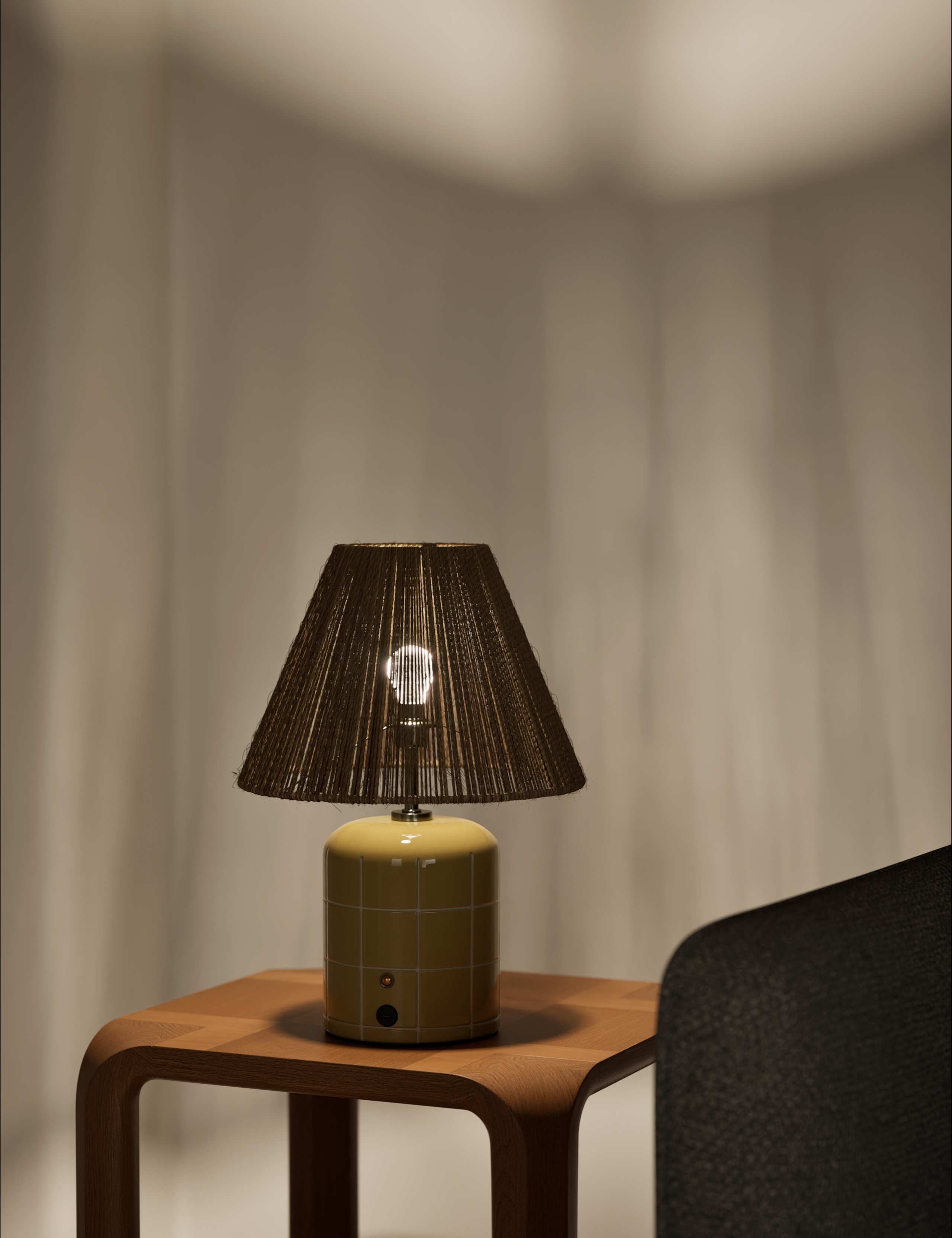 Rechargeable Ceramic Tile Table Lamp 2 of 5