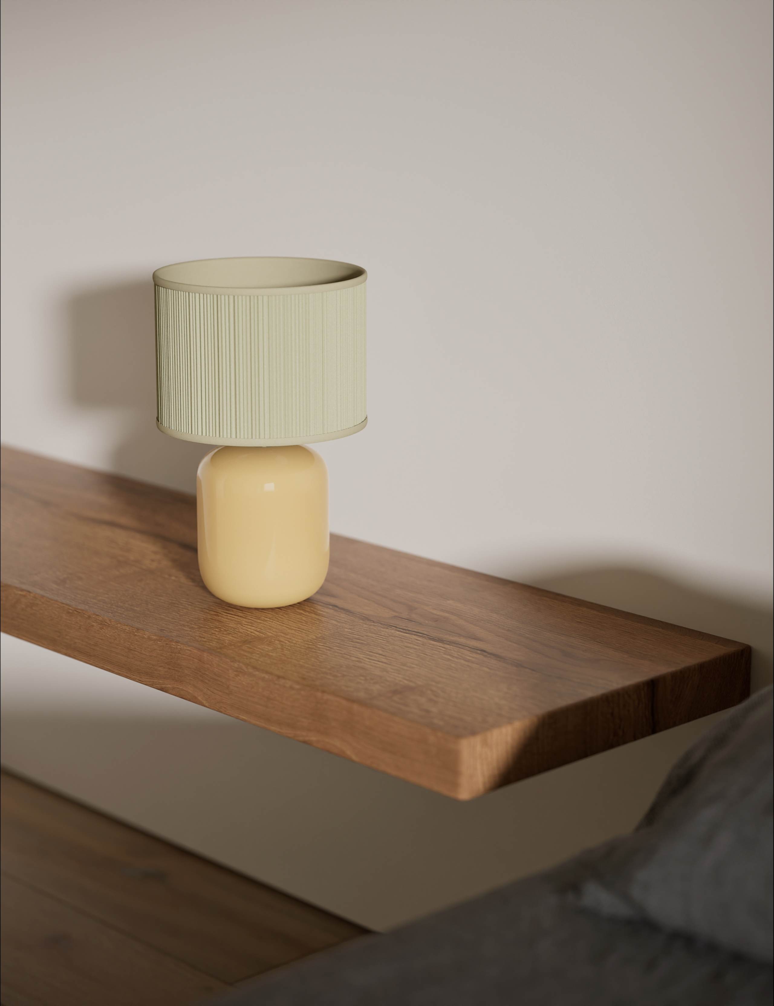 Milk Glass Pleated Shade Table Lamp 3 of 6