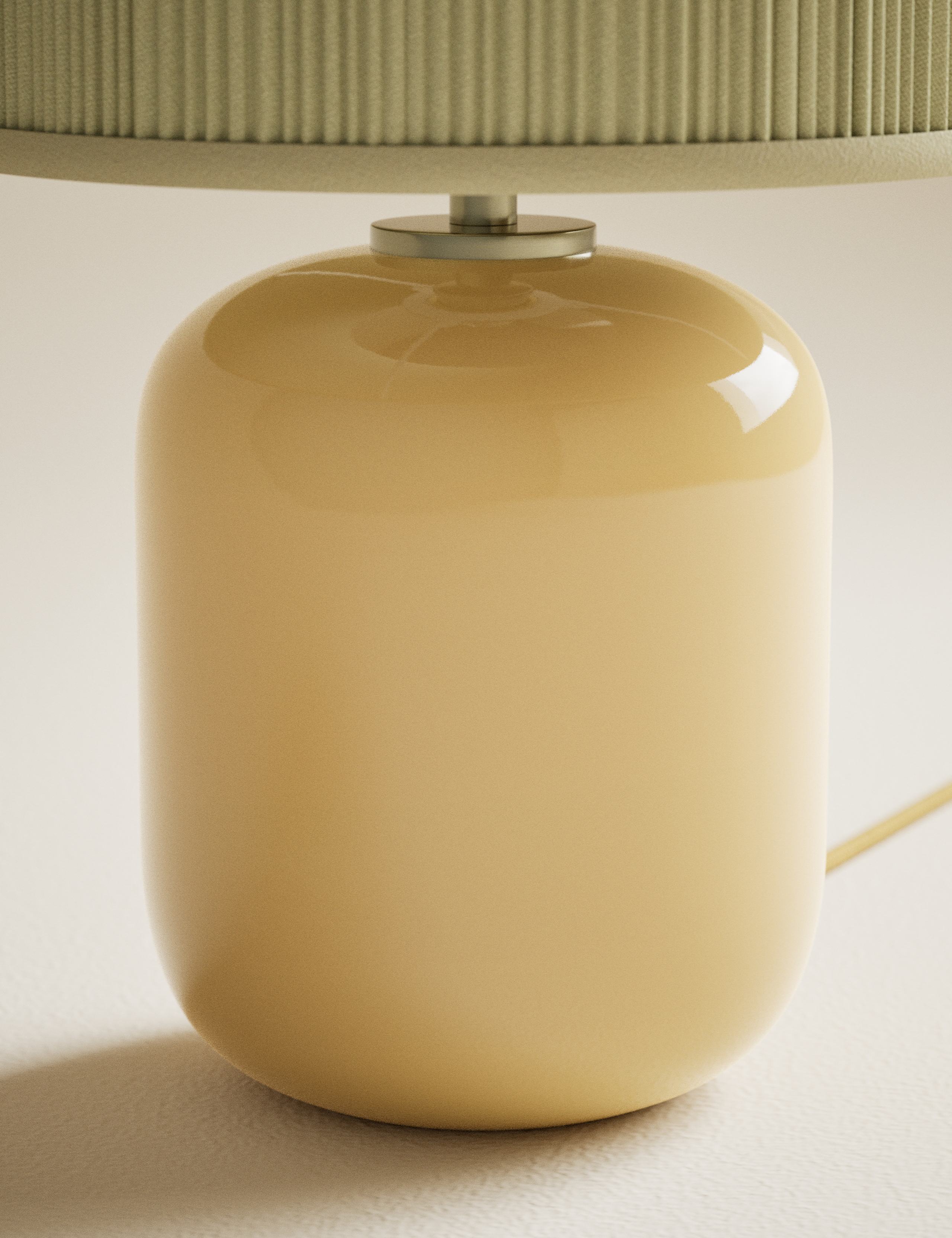 Milk Glass Pleated Shade Table Lamp 4 of 6