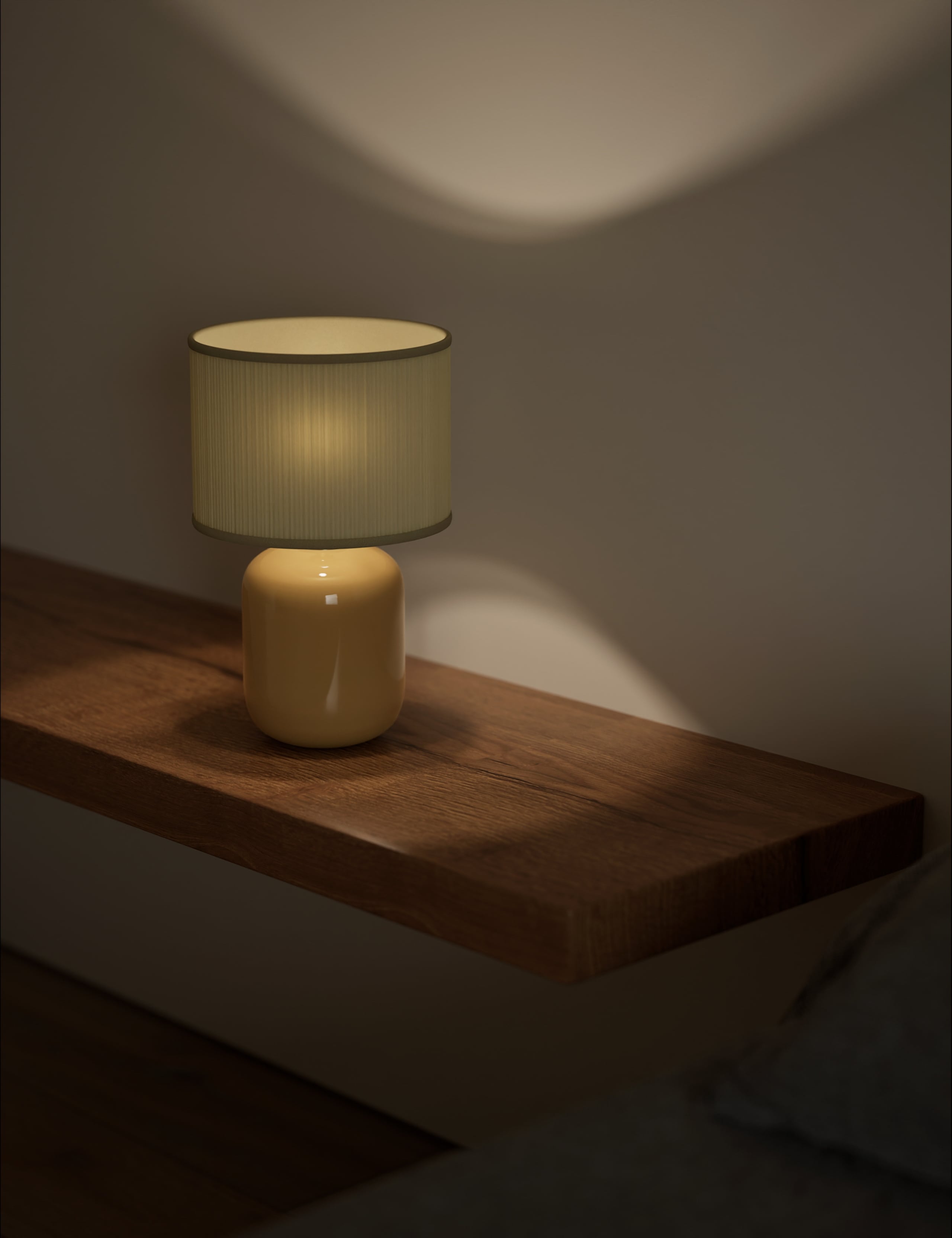 Milk Glass Pleated Shade Table Lamp 2 of 6