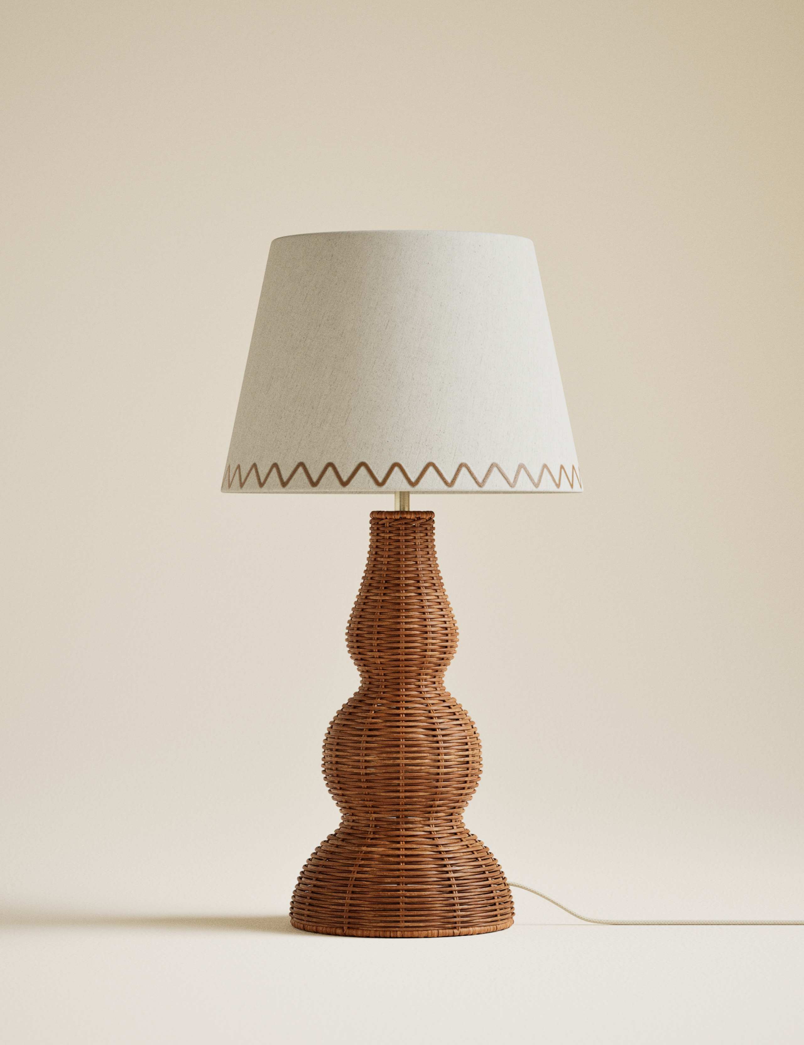 Wicker Graduated Base Table Lamp 4 of 6