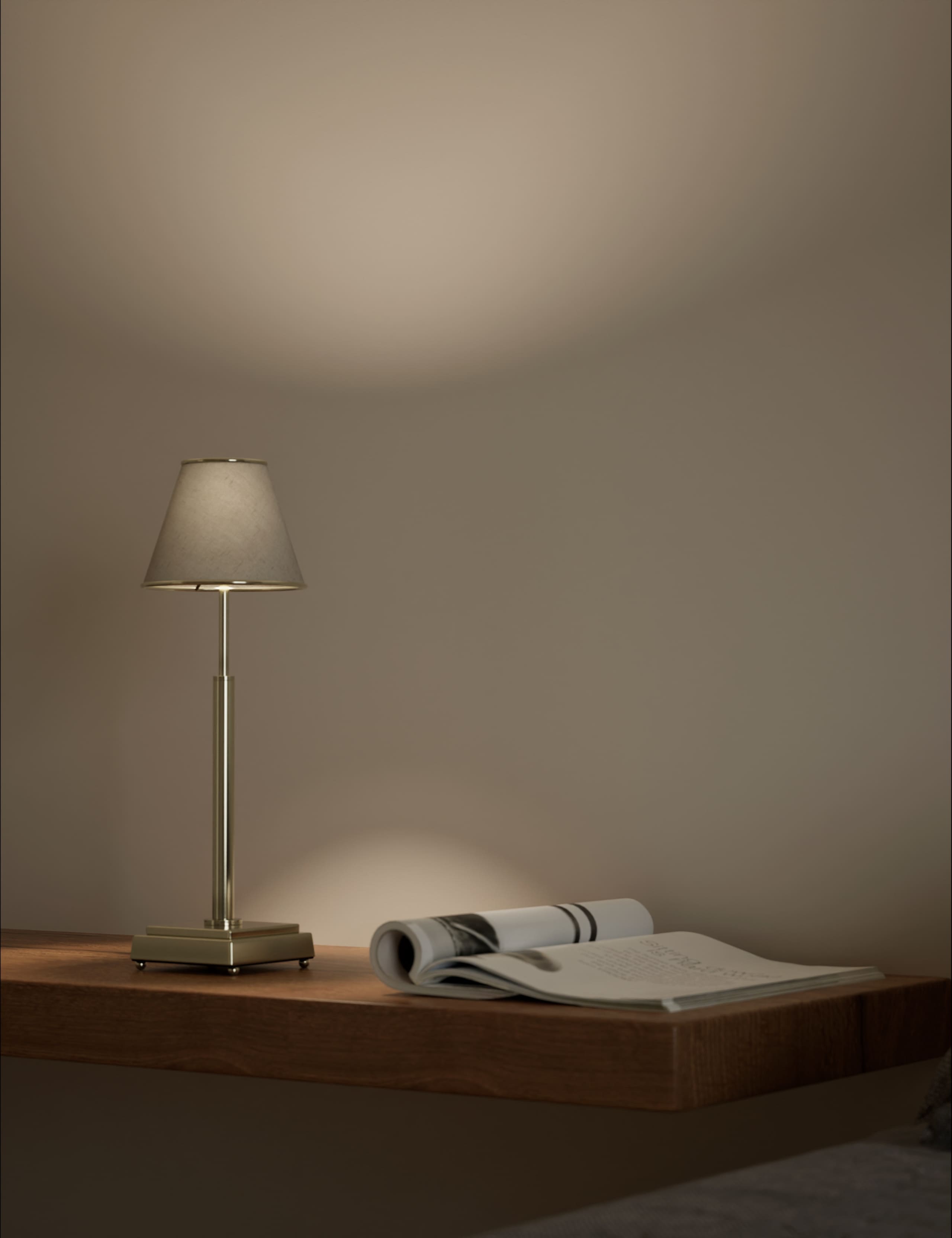 Rechargeable Brass Table Lamp 2 of 5