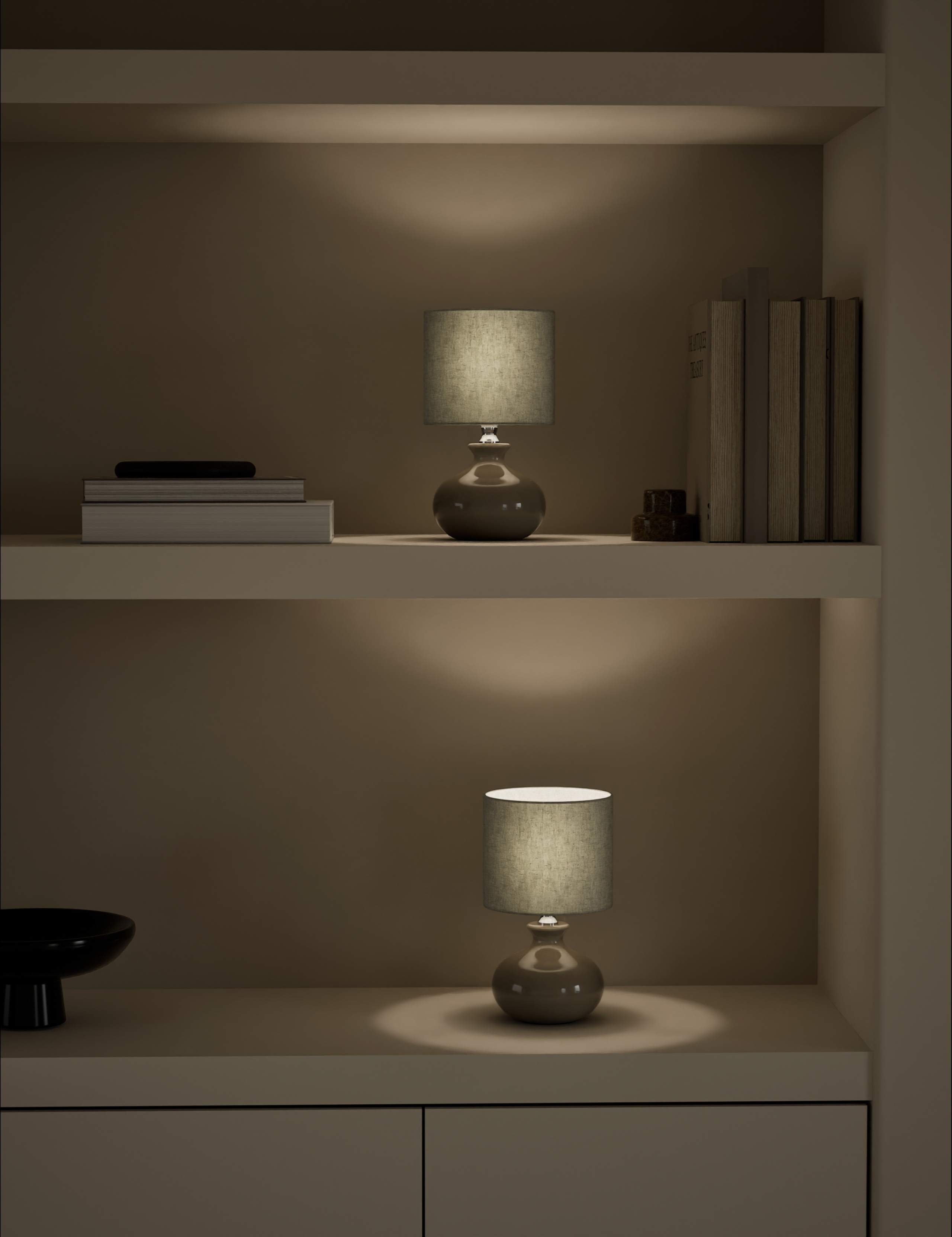 Set of 2 Ceramic Small Table Lamps 2 of 5